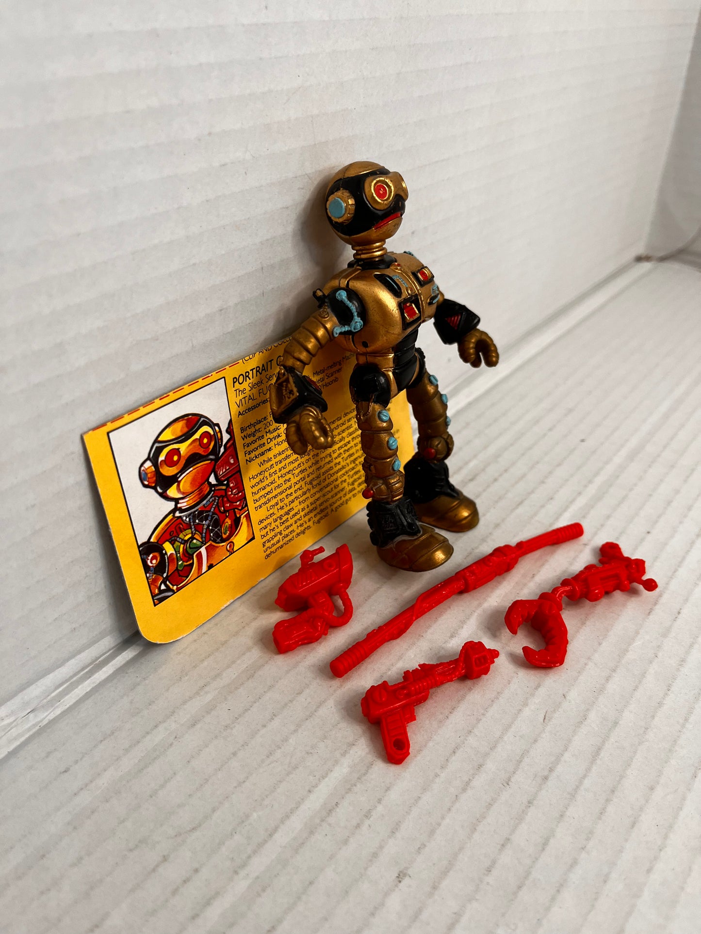 1990 Fugitoid Complete Vintage TMNT Figure With Card - #1