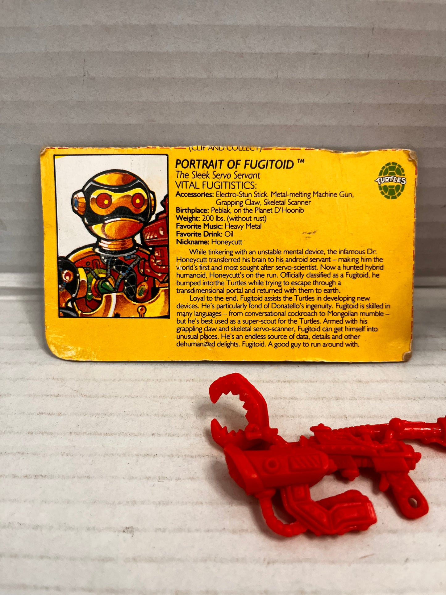 1990 Fugitoid Complete Vintage TMNT Figure With Card - #2