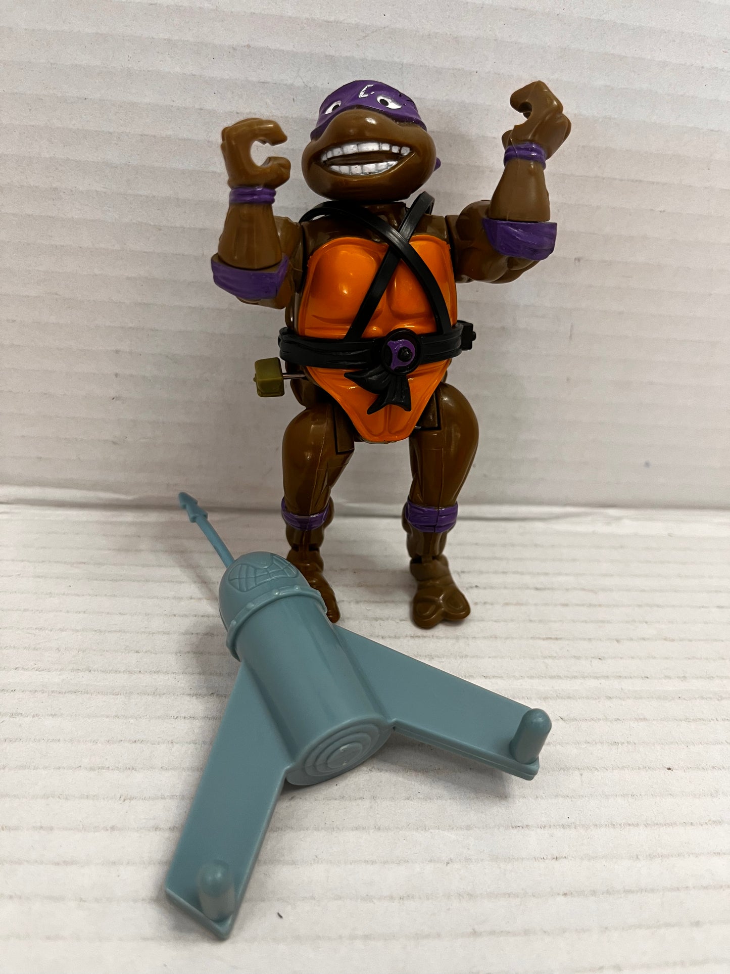 Vintage 1989 TMNT Wacky Action Sewer Swimmin' Don Donatello Figure Complete