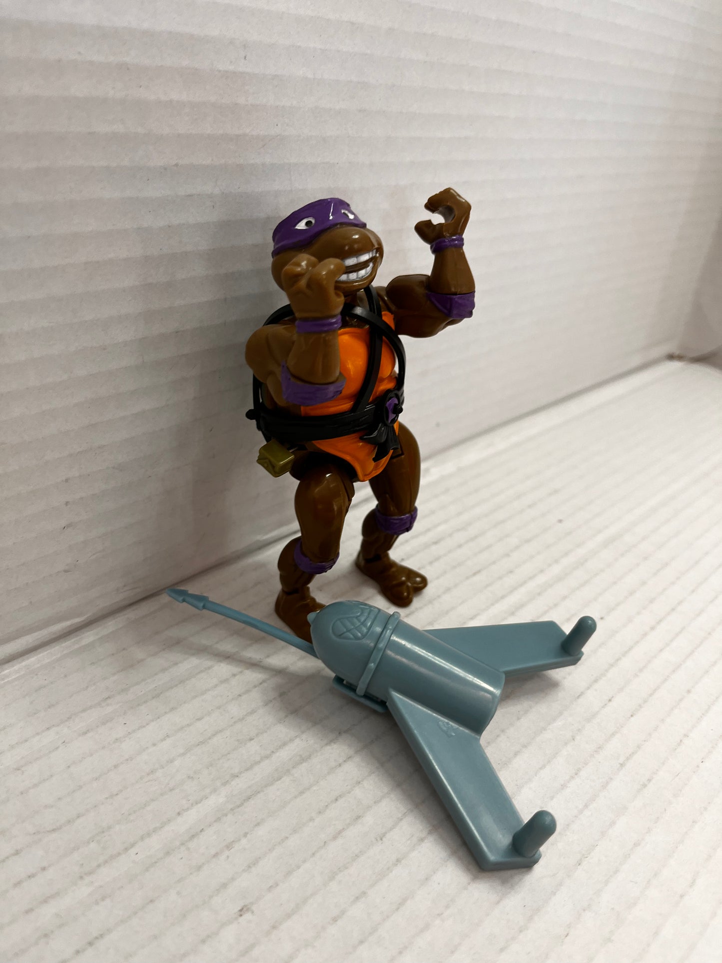 Vintage 1989 TMNT Wacky Action Sewer Swimmin' Don Donatello Figure Complete