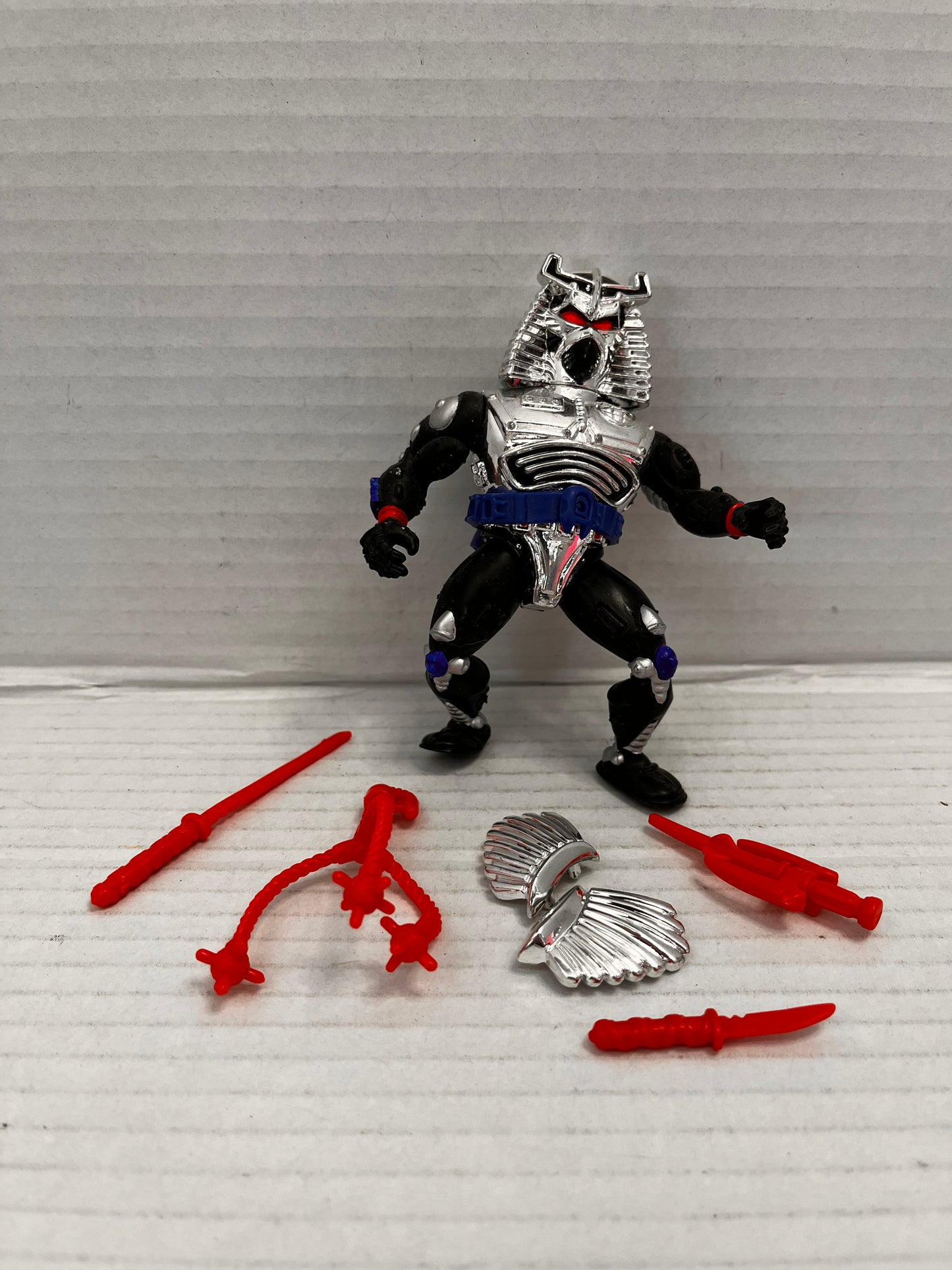 Chrome Dome Vintage TMNT Teenage Mutant Ninja Turtles Figure Complete 1990