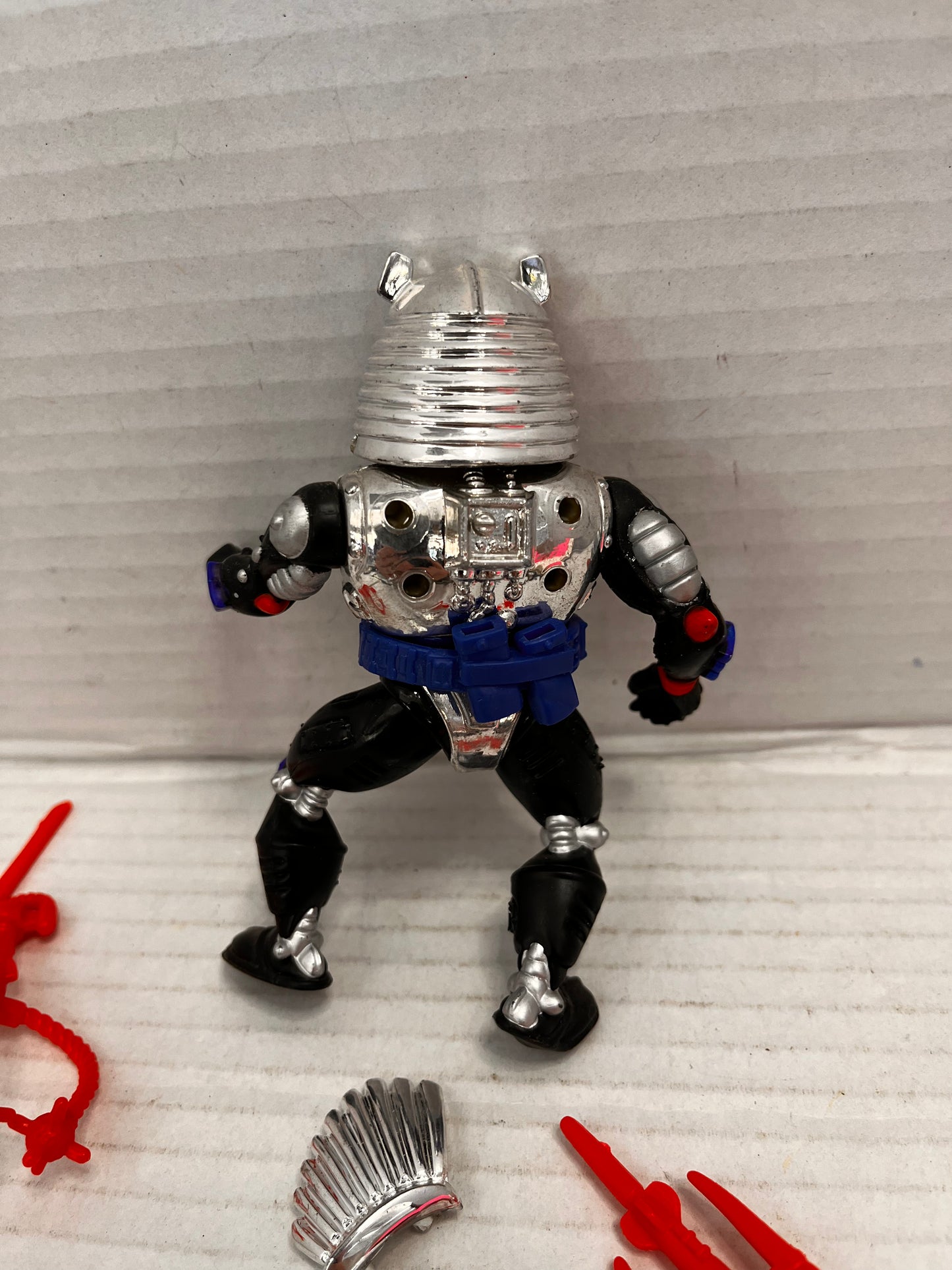 Chrome Dome Vintage TMNT Teenage Mutant Ninja Turtles Figure Complete 1990