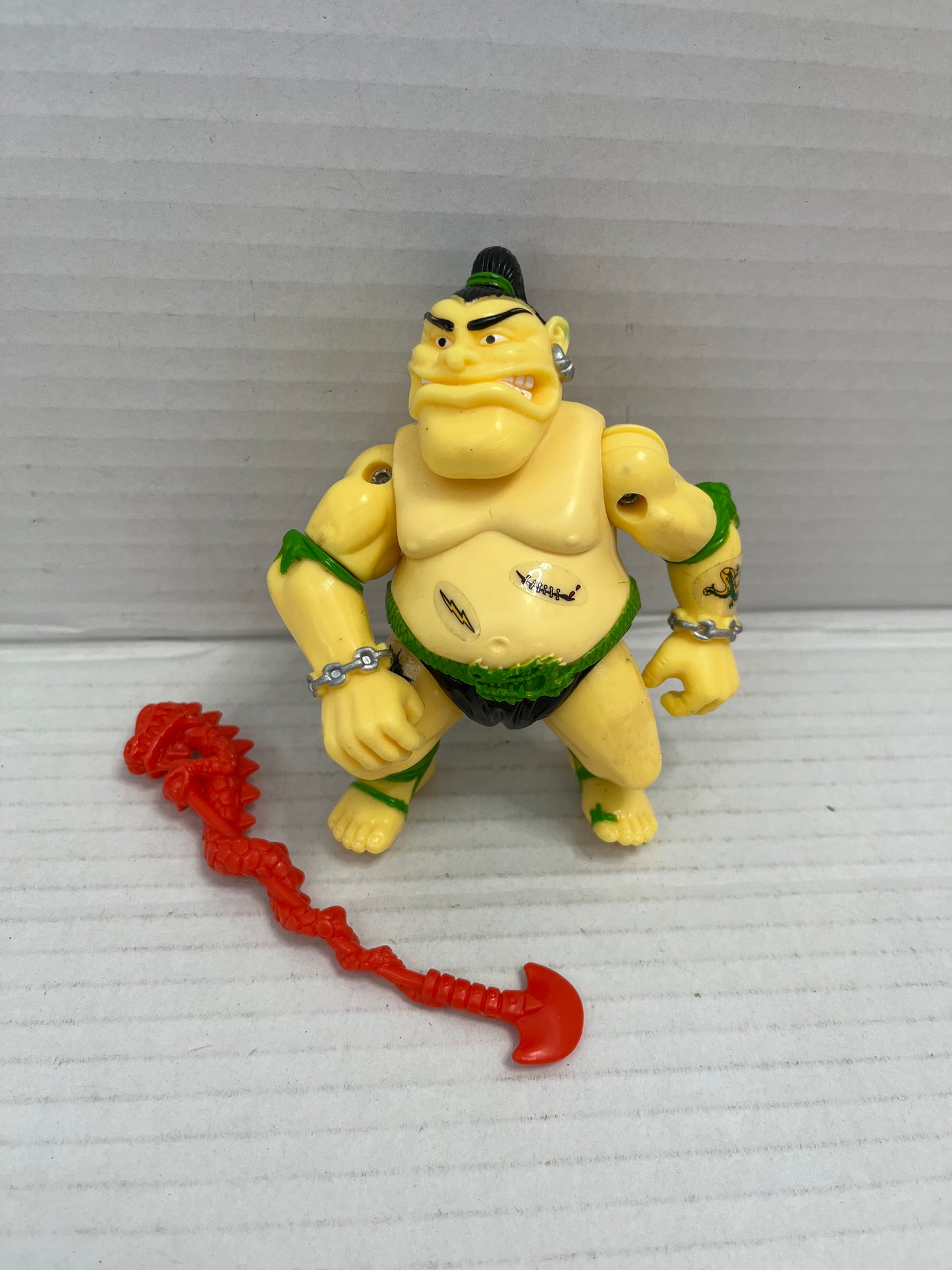 Vintage 1991 TMNT Teenage Mutant Ninja Turtles Tattoo Sumo Figure - Complete
