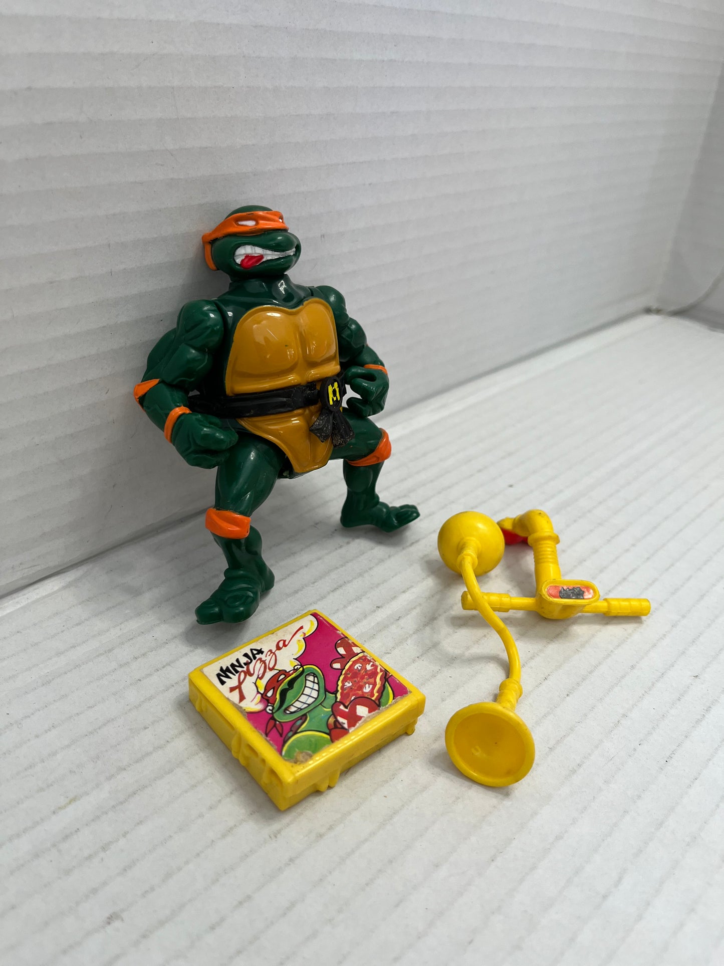 Vintage 1991 TMNT Complete Head Droppin Mike Playmates Ninja Turtles