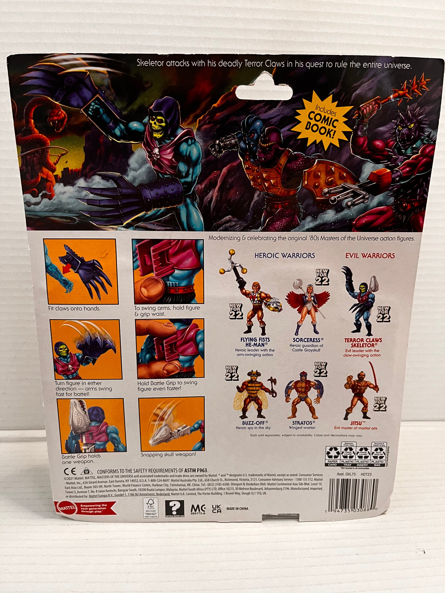 Mattel Masters of the Universe Origins TERROR CLAWS SKELETOR Figure MOTU MOC