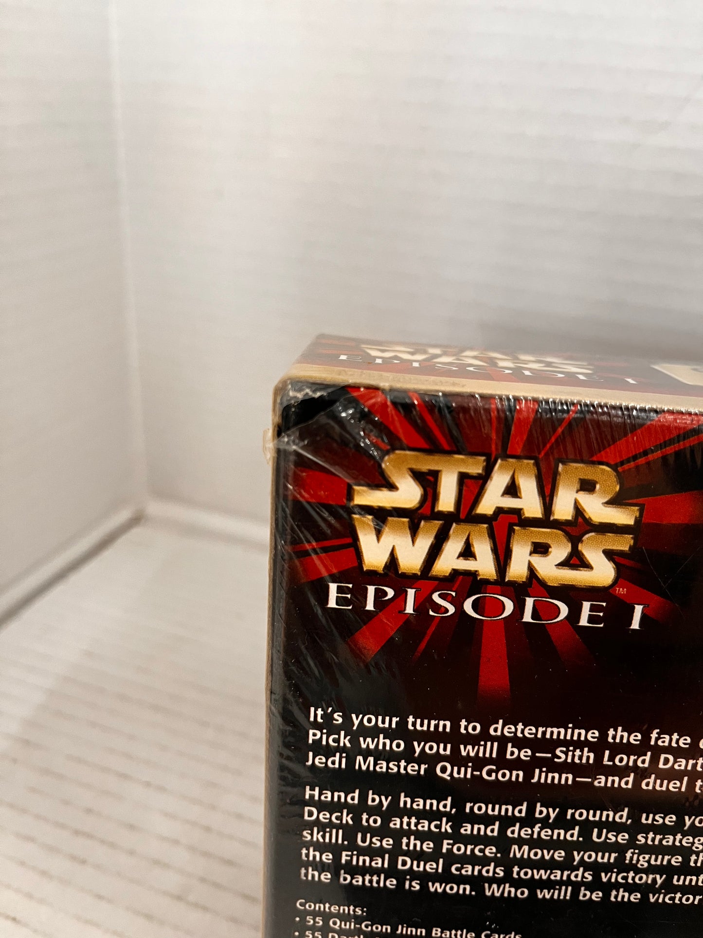 Star Wars Episode 1 Clash Of The Lightsabers Card Game Vintage 1999 W/ 2 Figures