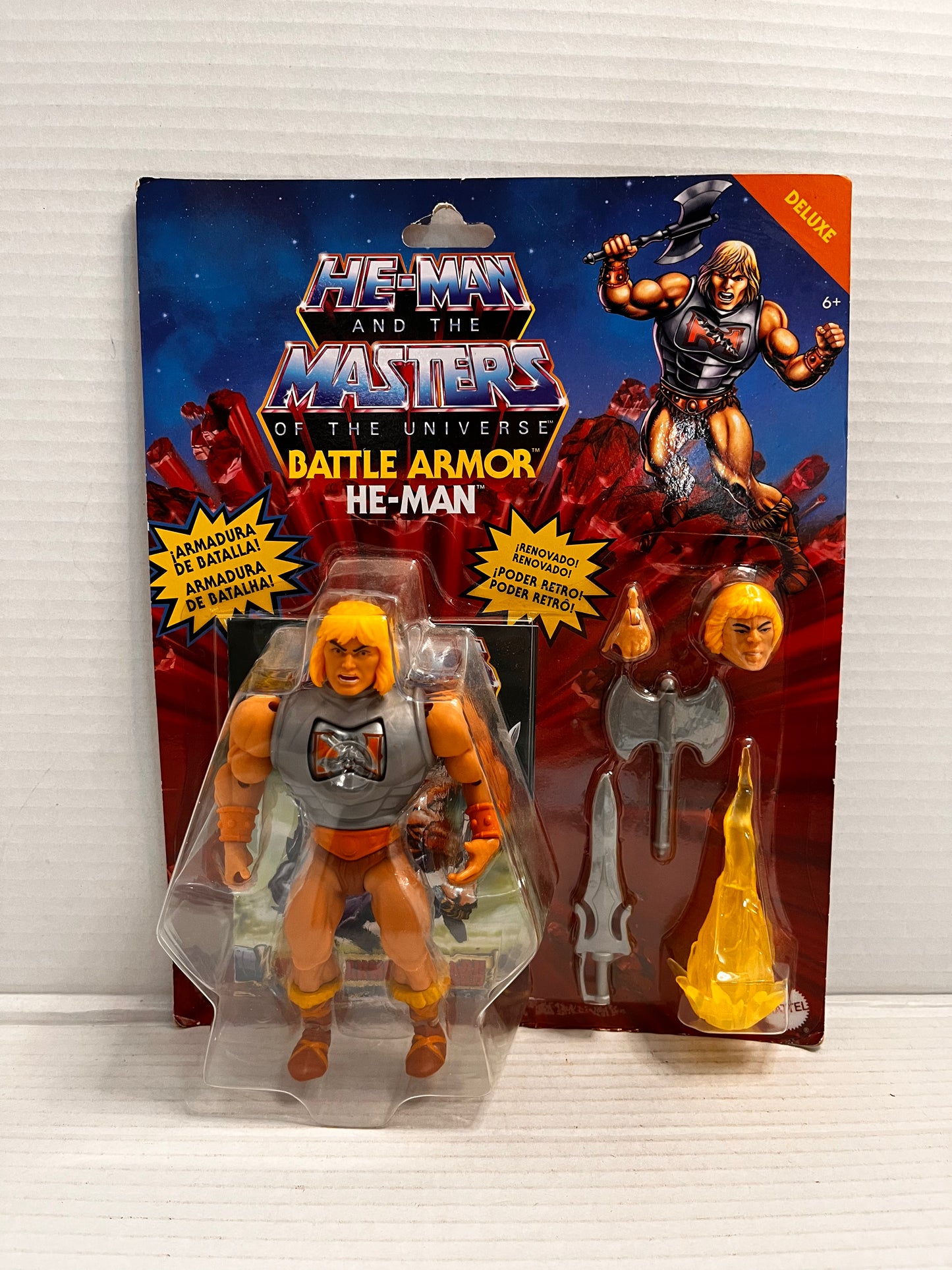 MOTU Origins Battle Armor He-Man Deluxe Figure Set - SPANISH VERSION