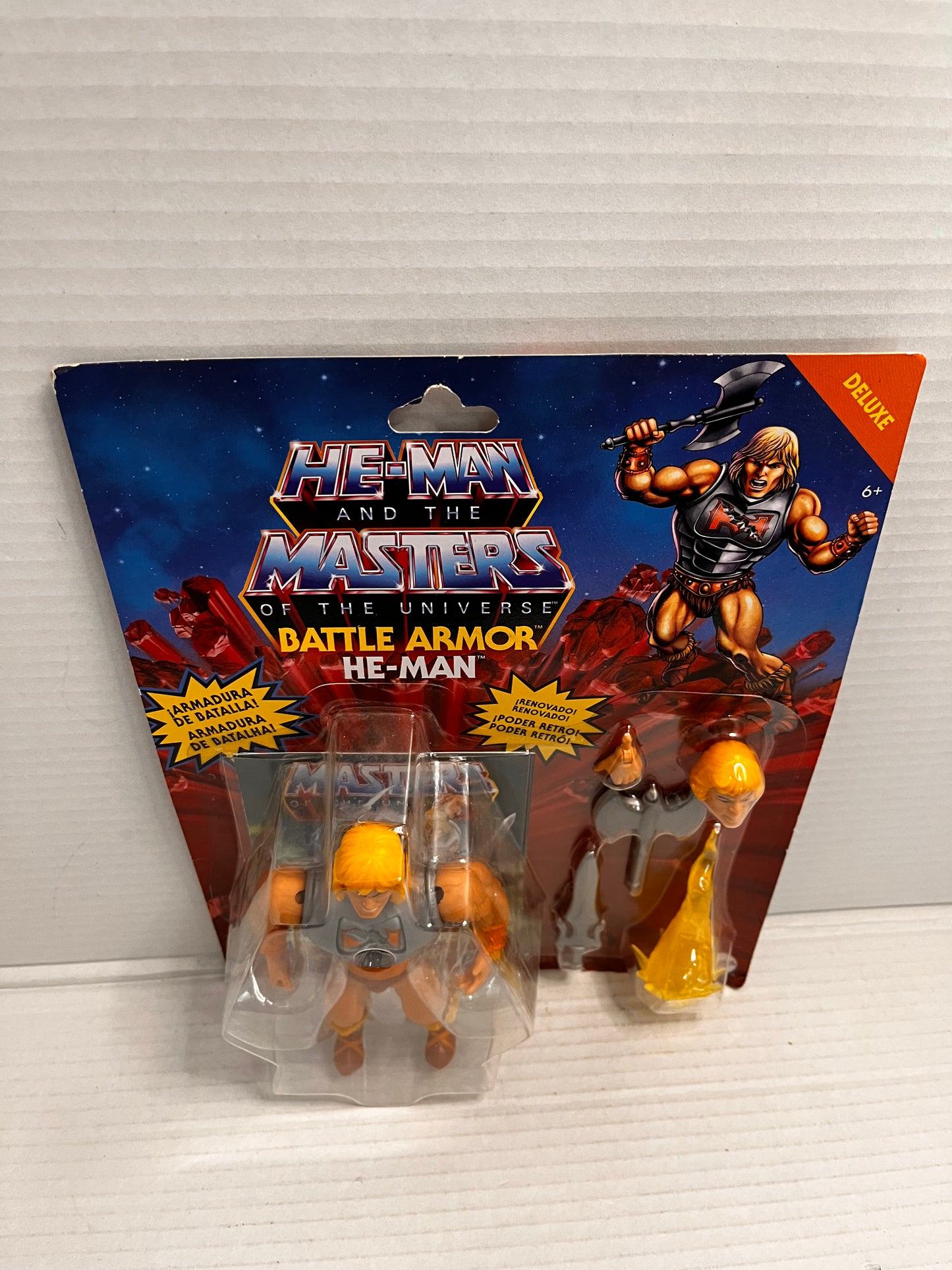 MOTU Origins Battle Armor He-Man Deluxe Figure Set - SPANISH VERSION