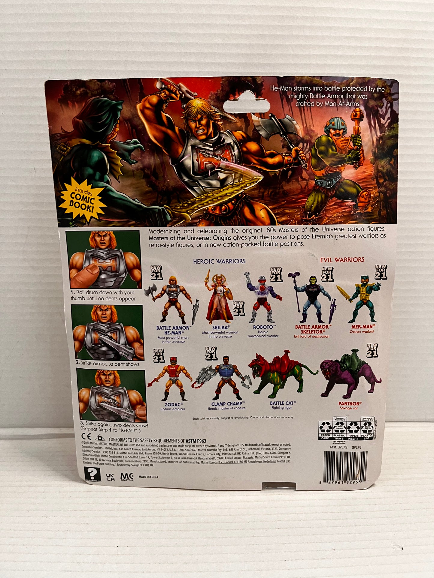 MOTU Origins Battle Armor He-Man Deluxe Figure Set - Damaged Pkg