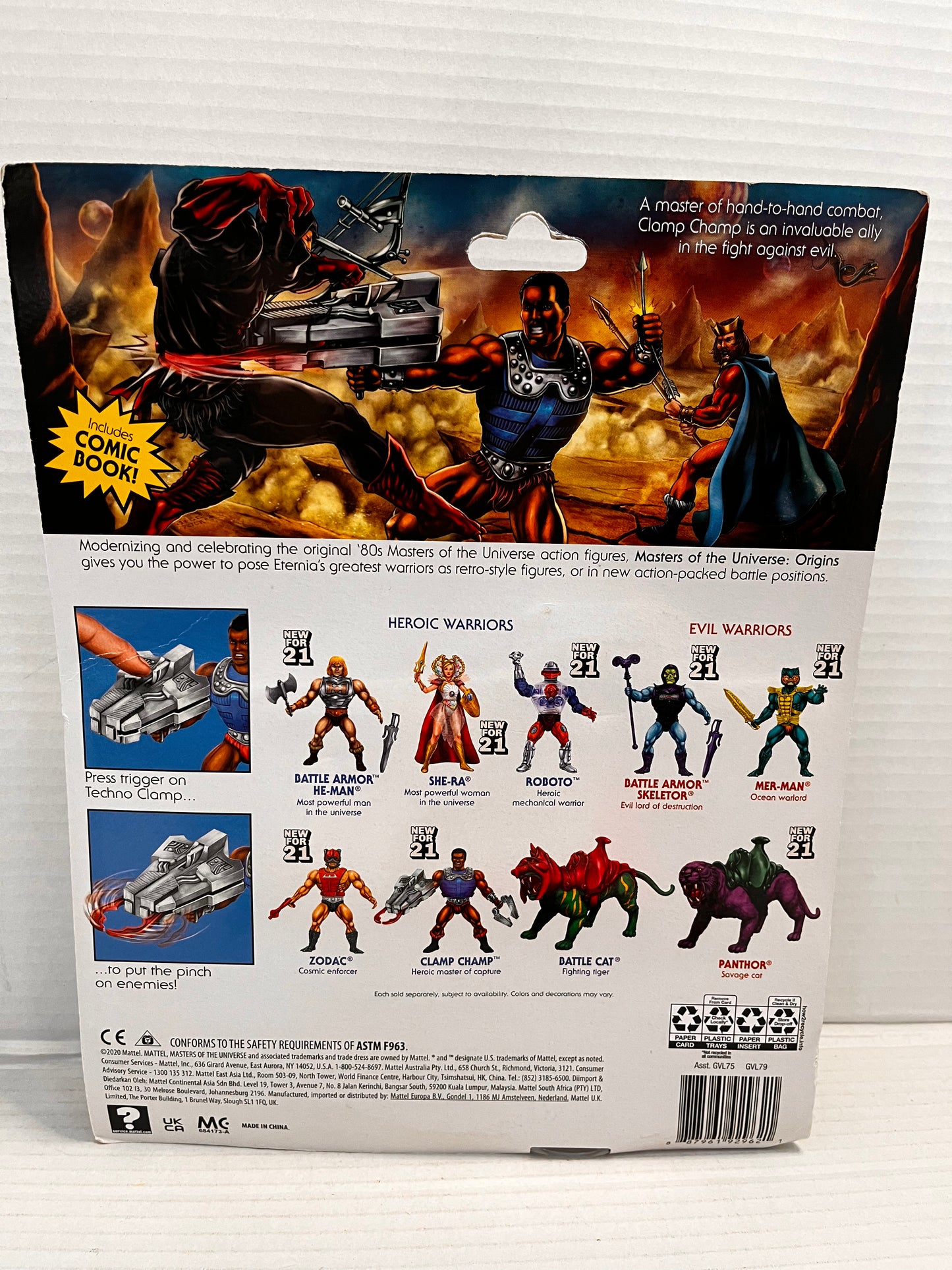 Masters of the Universe Origins Clamp Champ Deluxe Figure - Damaged Pkg