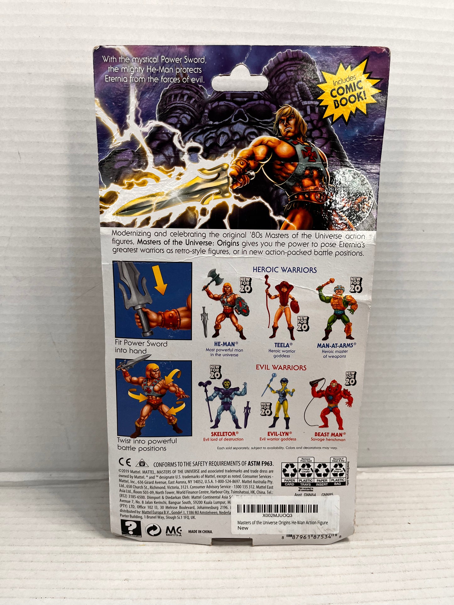 Masters of the Universe Origins He-Man Action Figure - Bent Pkg