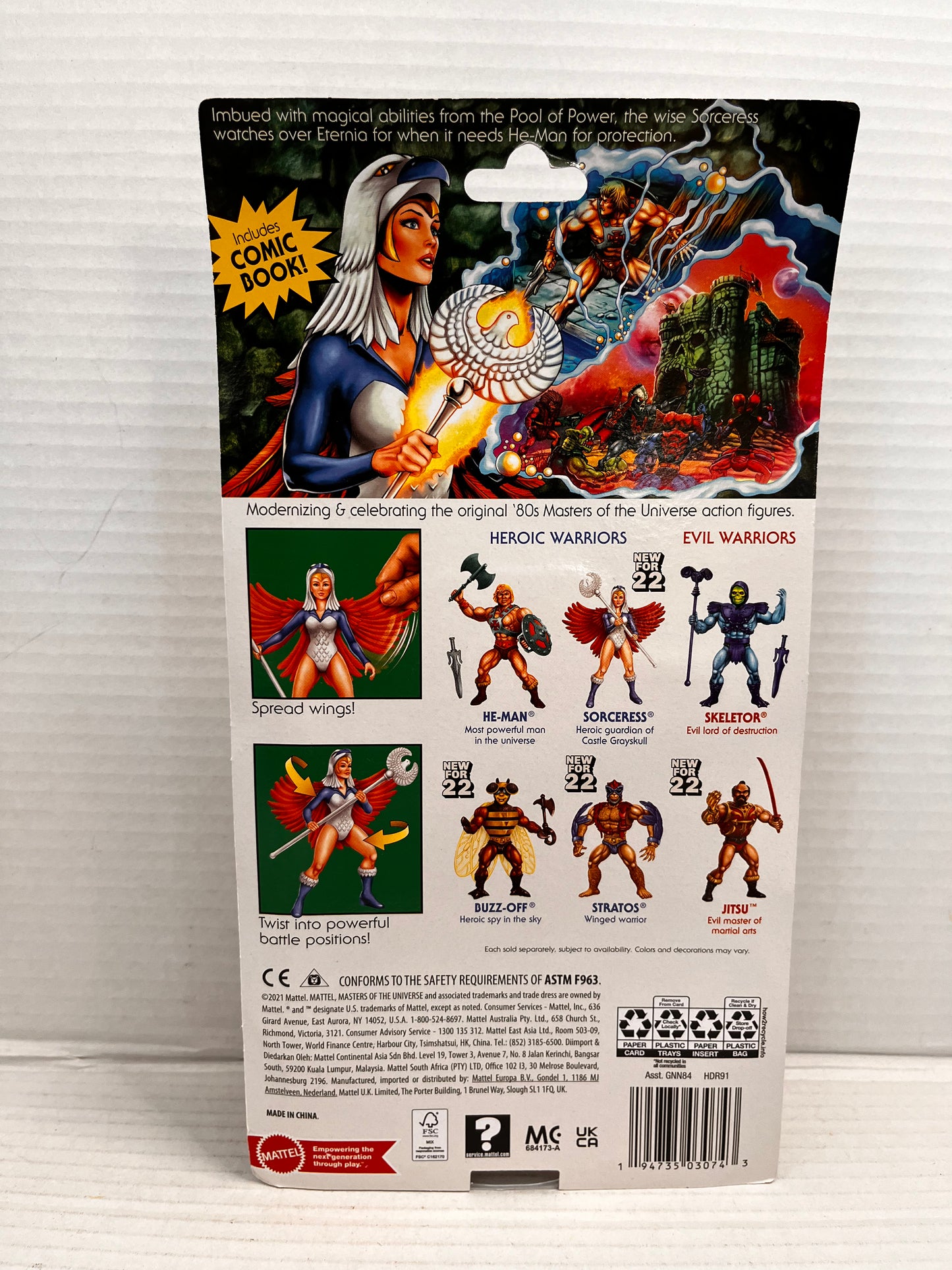 Masters of the Universe Origins SORCERESS Action Figure Mattel 2021
