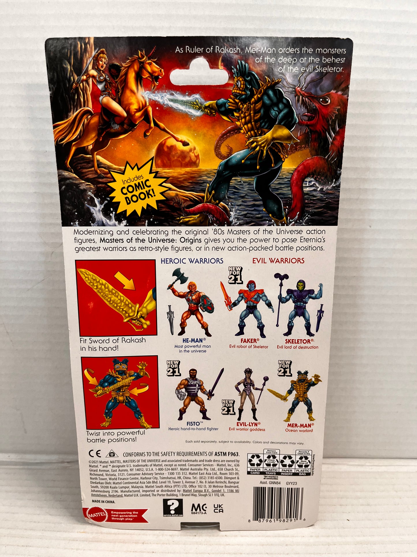 Mattel Mer-Man Masters Of The Universe Action Figure