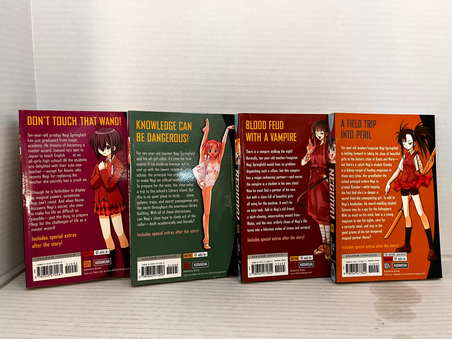 Negima! Manga Lot Vol 1 - 4 Del Rey Manga Ken Akamatsu