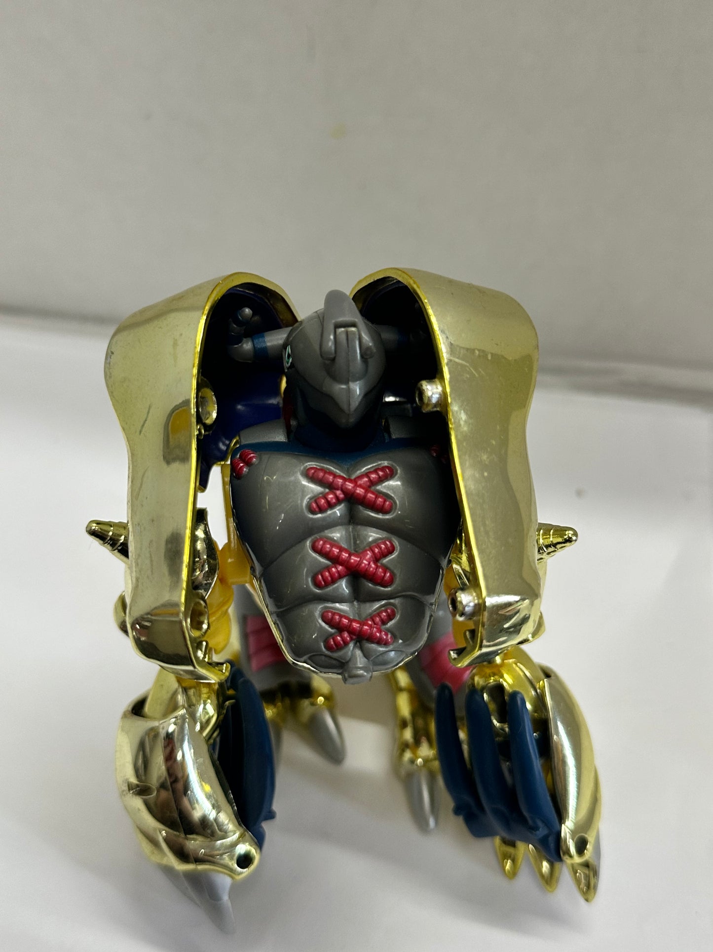 #Z1 Digimon Gold WarGreymon Agumon Digivolve Figure Bandai 1999