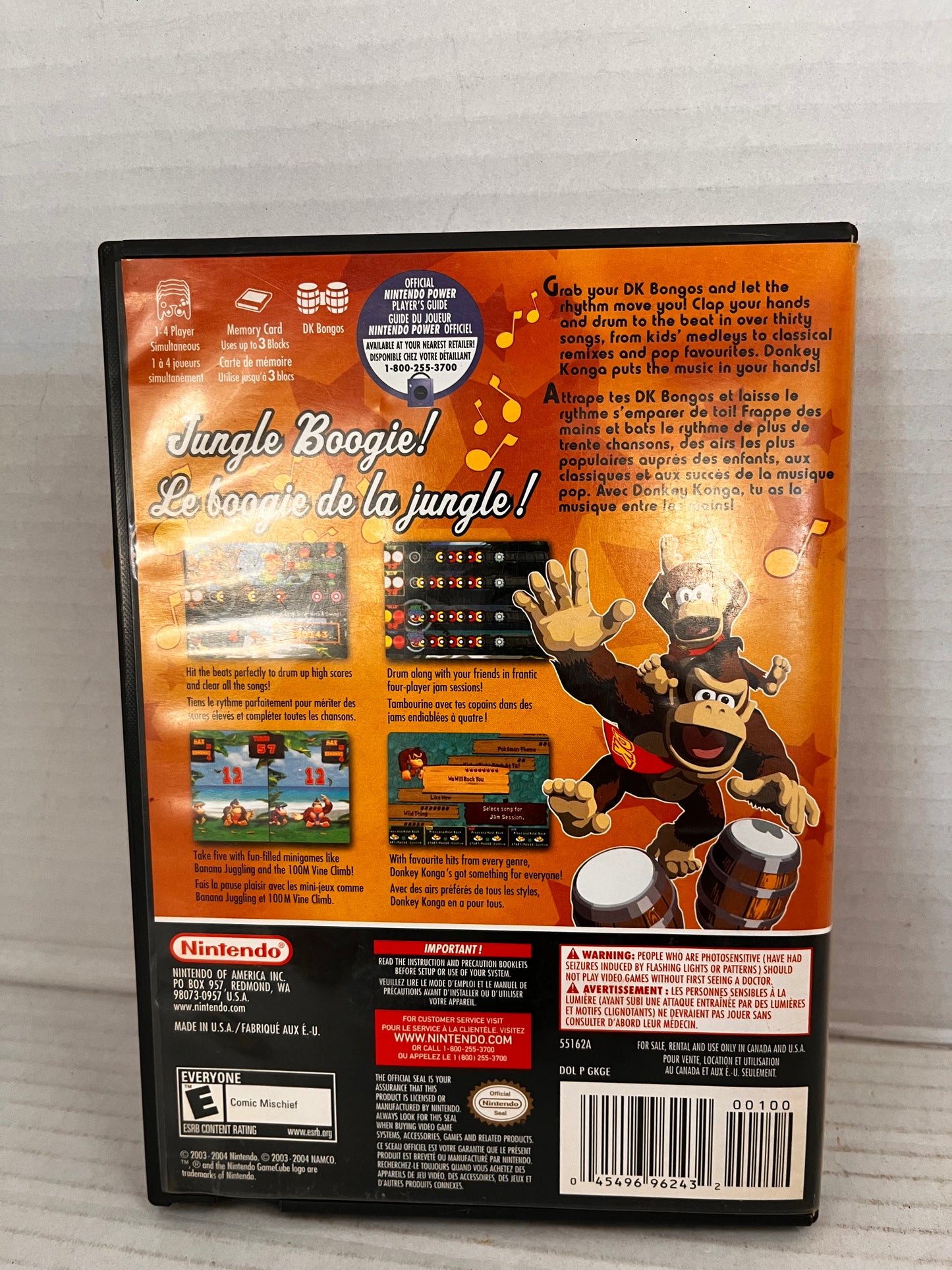 Donkey Konga (Nintendo GameCube, 2004) Game and Manual
