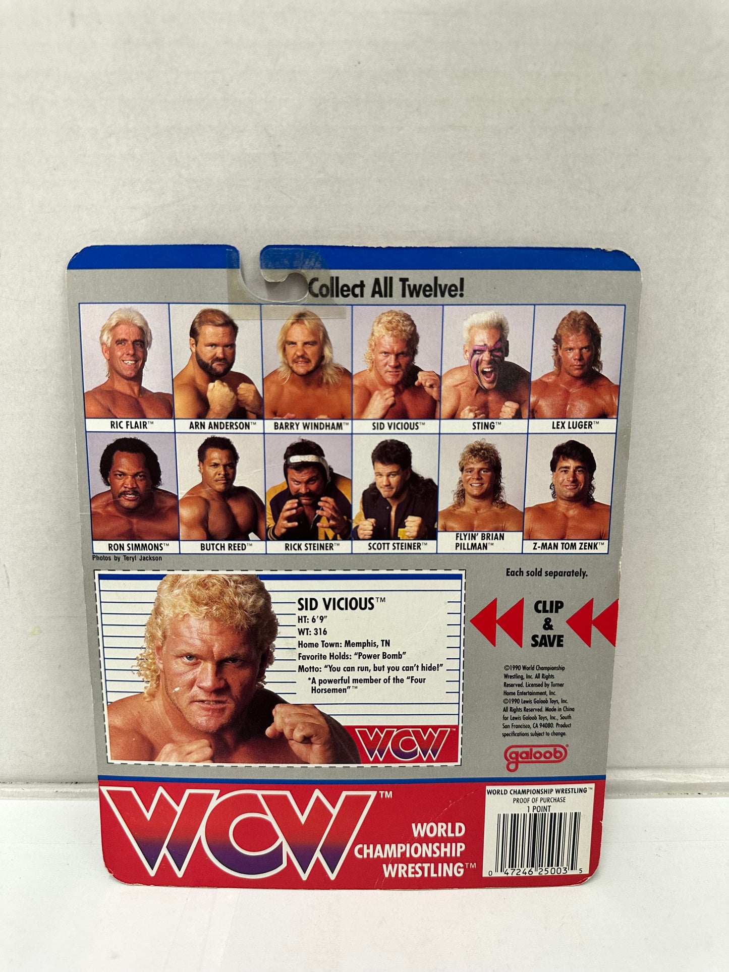 Lot 4 Hasbro WWF Wrestling Cards Back ONLY