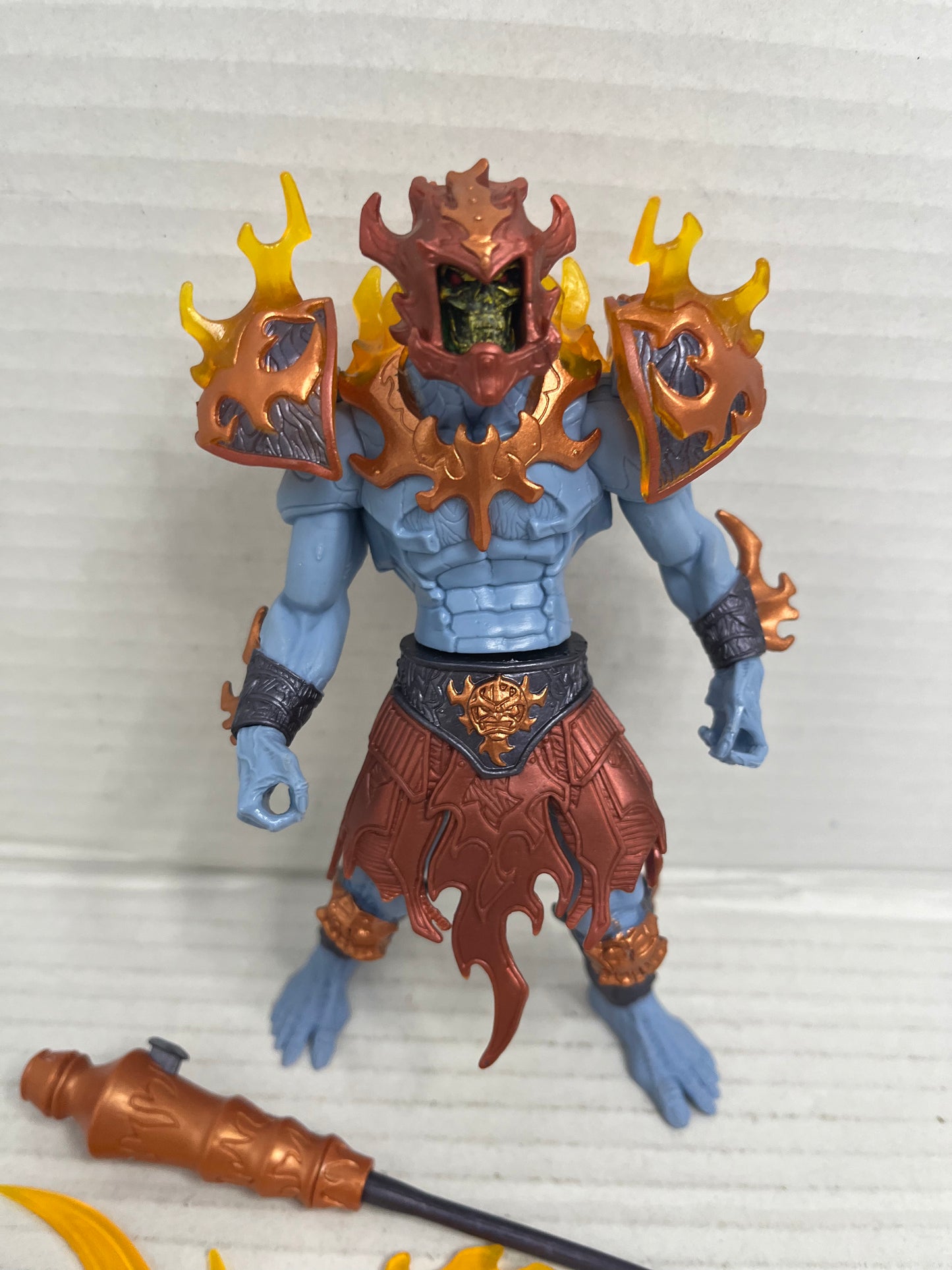 MOTU FIRE ARMOR SKELETOR 200x Complete Loose Figure