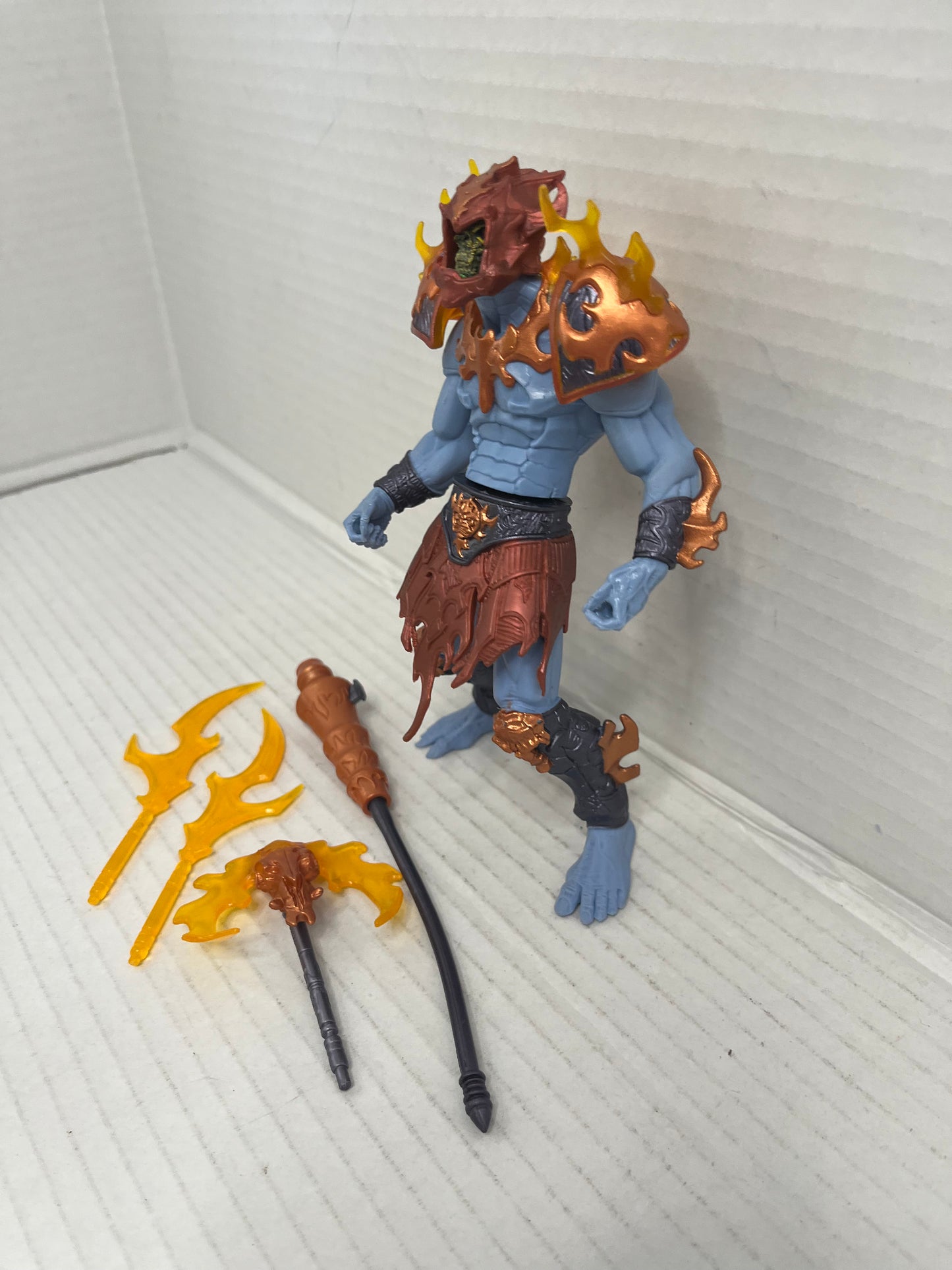 MOTU FIRE ARMOR SKELETOR 200x Complete Loose Figure