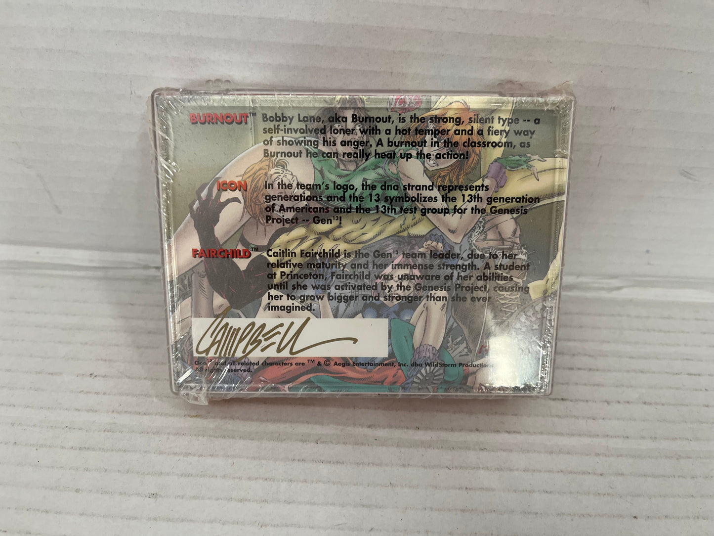 1994 Gen13 Sealed Limited Edition Signed J. Scott Campbell Collector Pin Set