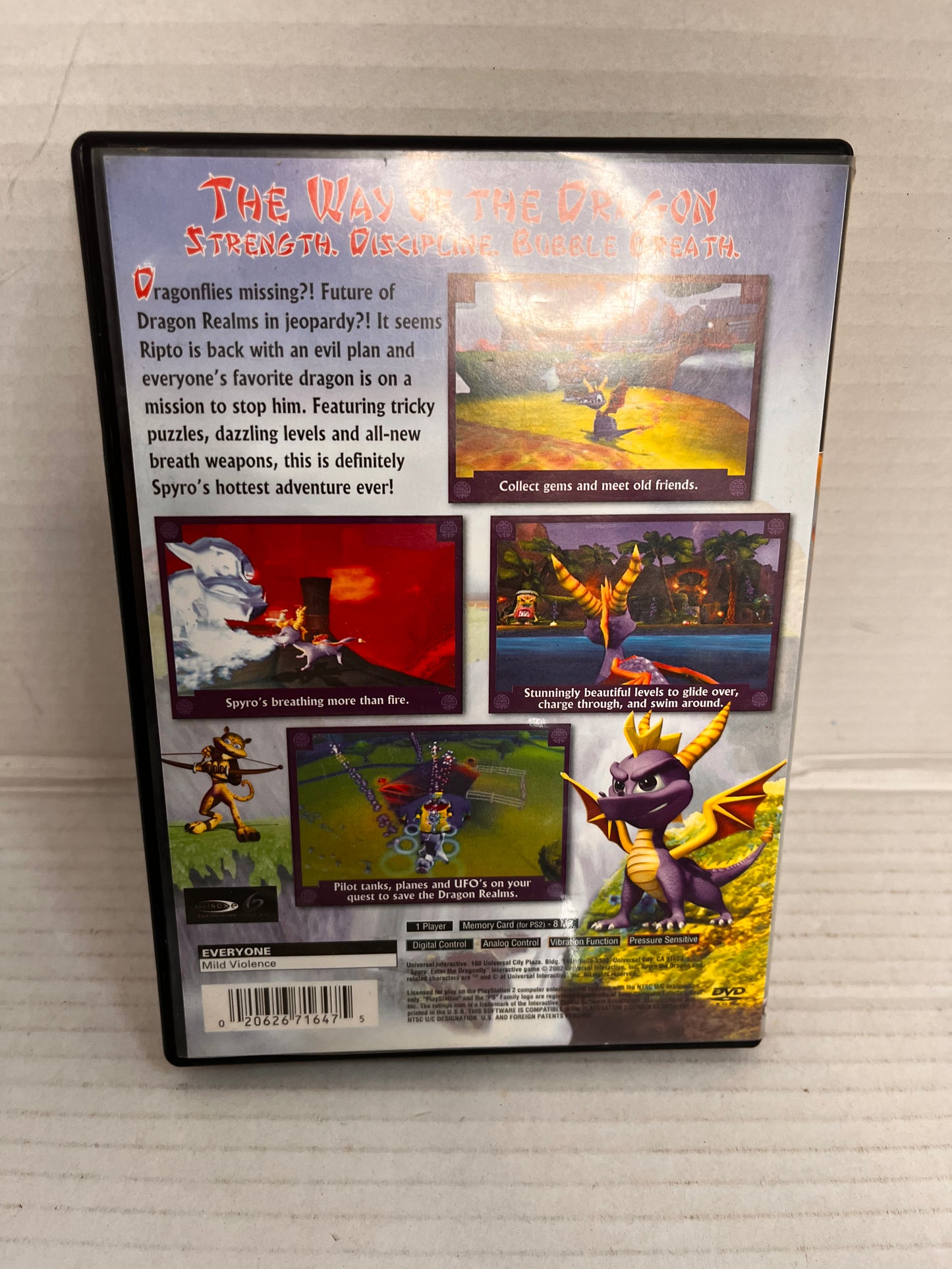 Spyro: Enter the Dragonfly (Sony PlayStation 2, 2002) Complete