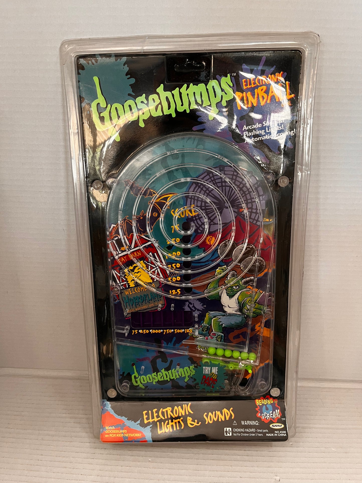 Vintage 90s Goosebumps Horrorland R.L. Stine Electric Pinball Game