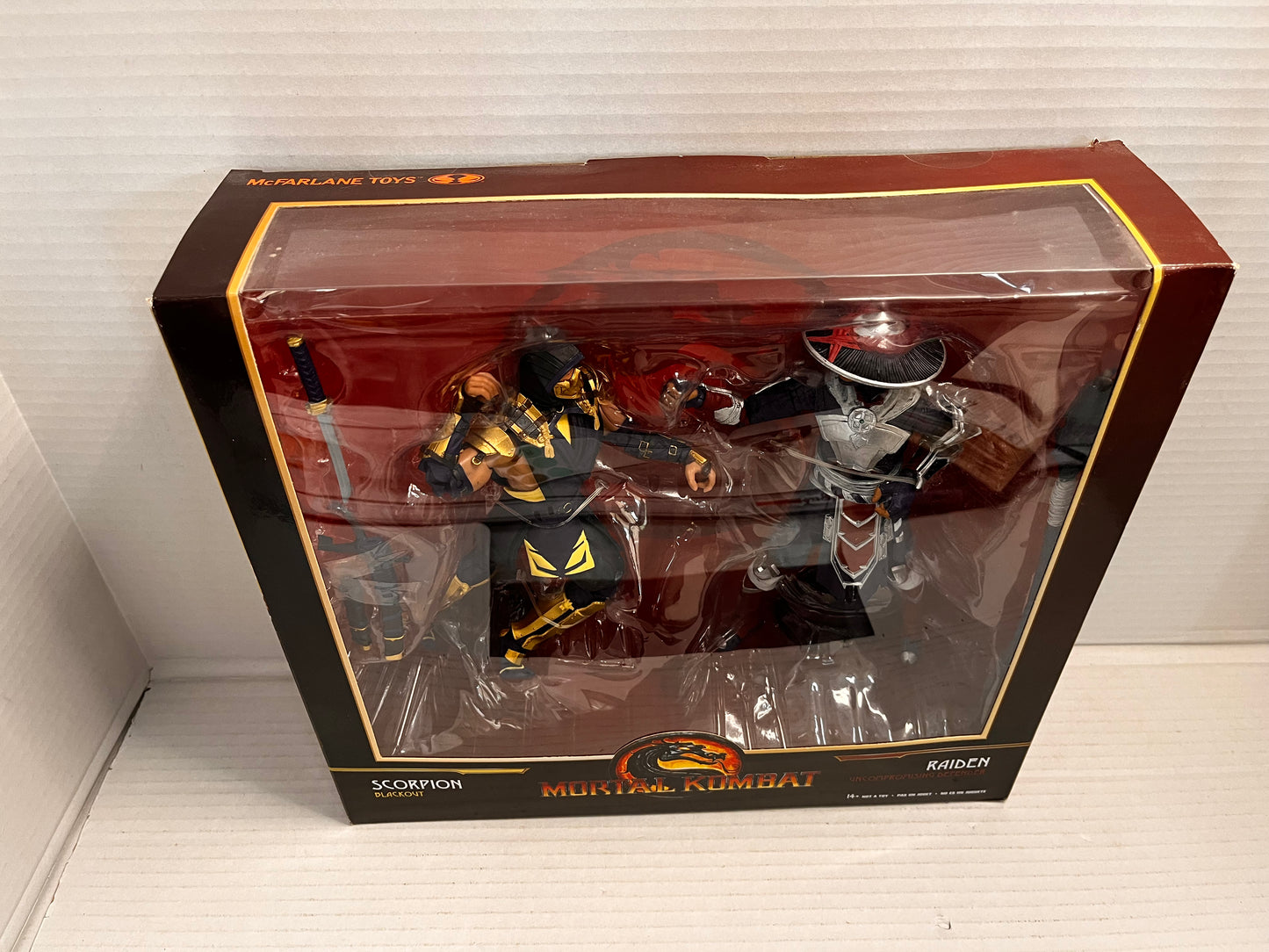 McFarlane Mortal Kombat Scorpion and Raiden 2 Pack 7" Action Figure Variant New