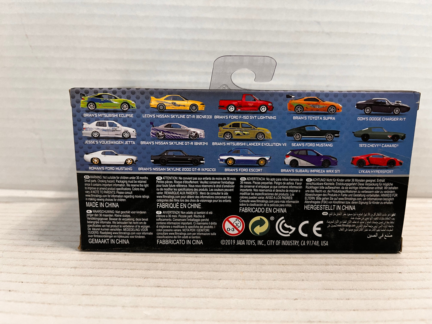 JADA METALS DIE CAST DOM'S DODGE CHARGER R/T BLACK Fast & Furious 1:32 New Blue Pkg