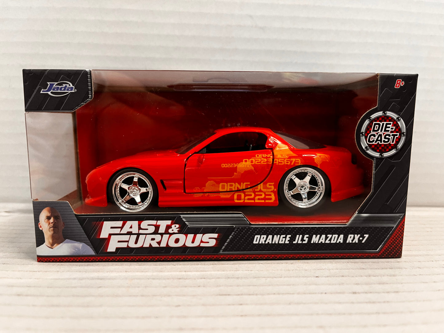 Fast & Furious Orange JLS Mazda RX-7 RX7 Jada 1:32 Diecast Model Car RED