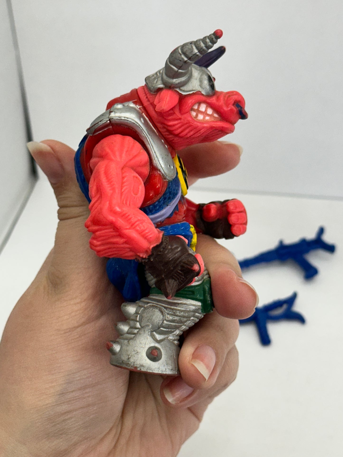 TMNT Teenage Mutant Ninja Turtle Groundchuck Red Bull 1991 Vintage Loose #2