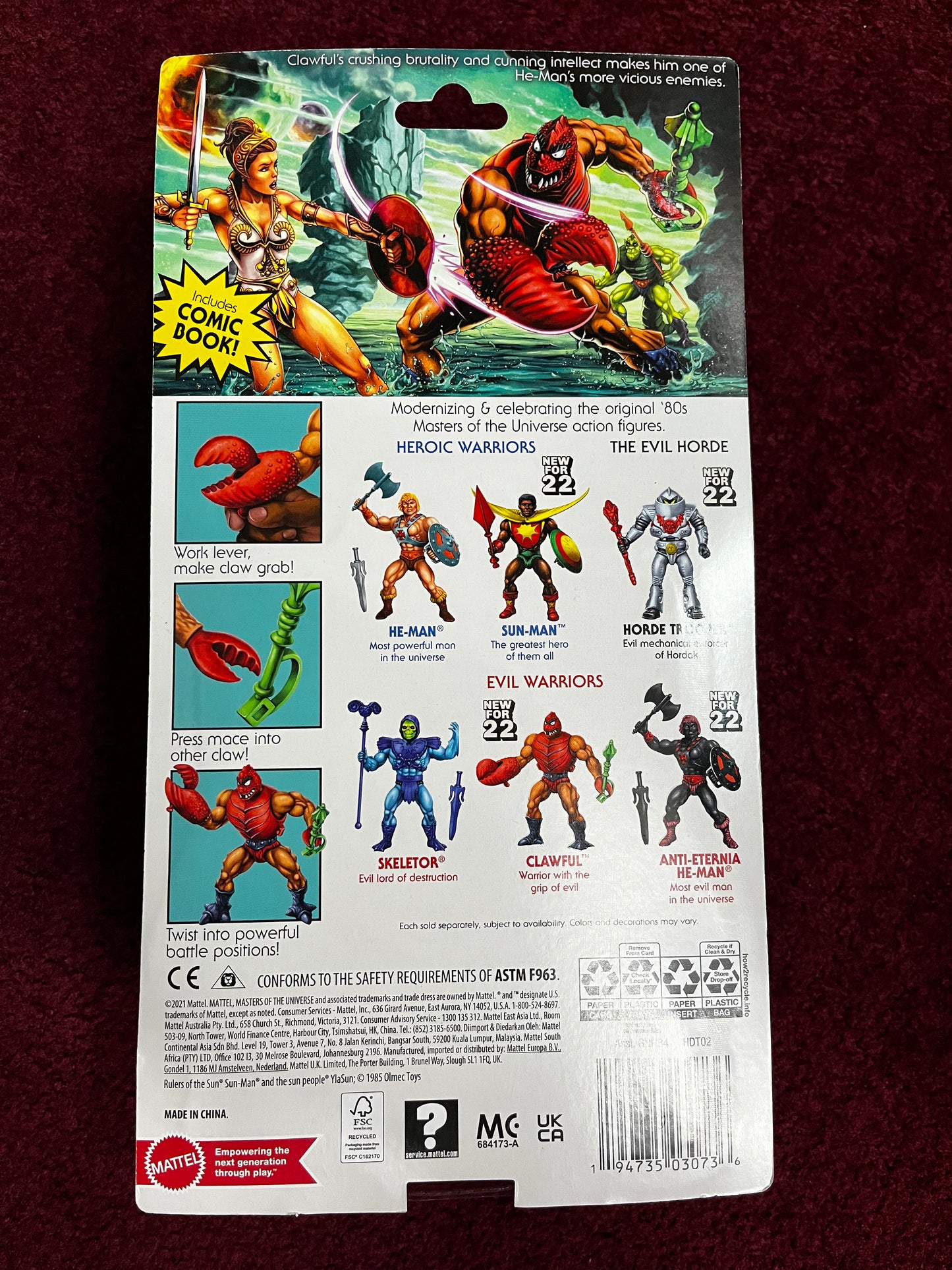 Mattel Masters of the Universe Clawful 5.5in Action Figure