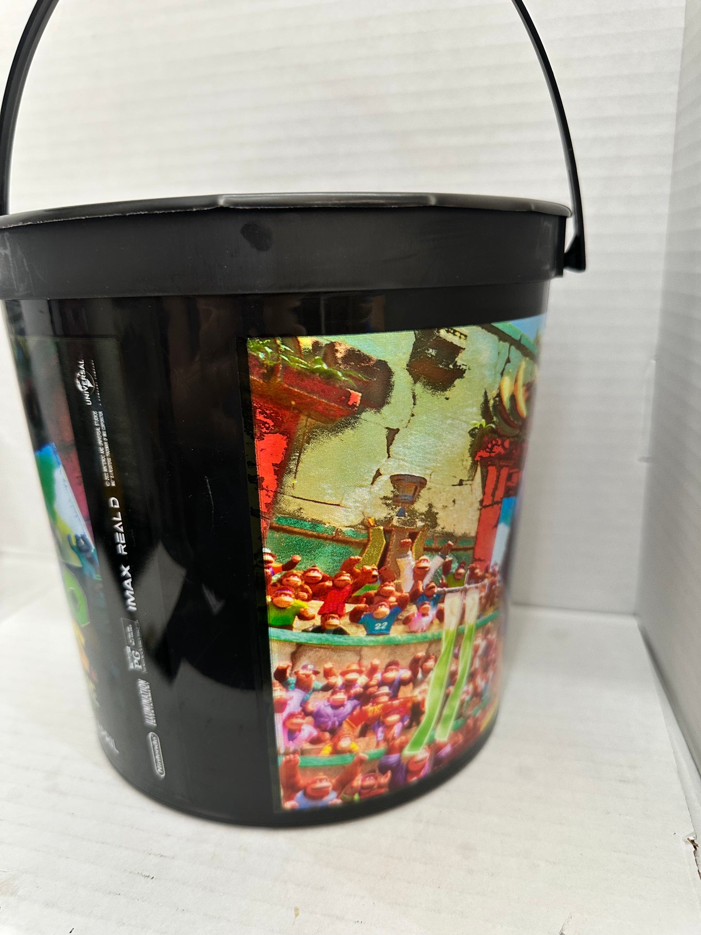 Super Mario Bros Movie Popcorn Tin Bucket Zinc Plastic Multicolor
