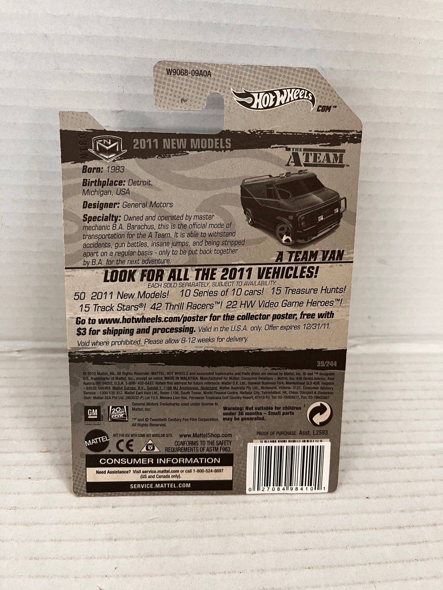 Hot Wheels A-Team Van 2011 New Models 39/50