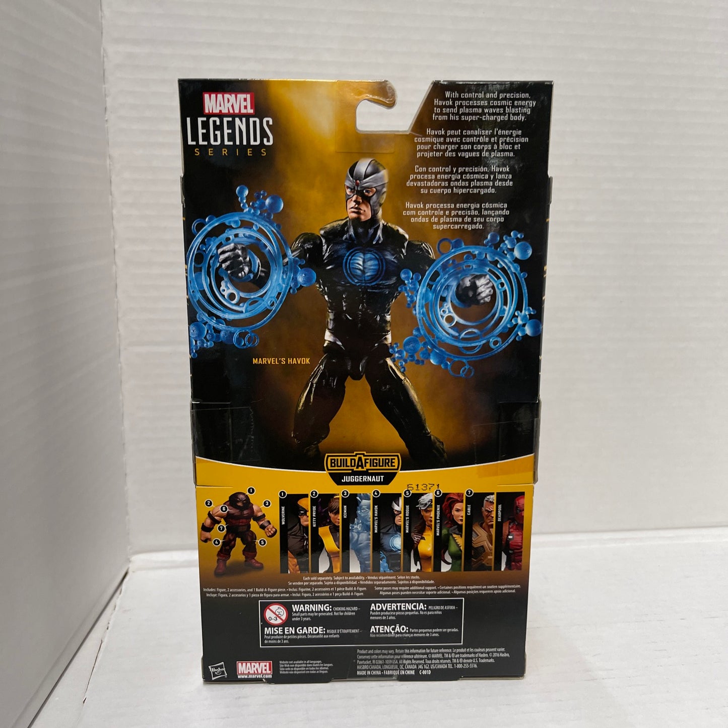 Marvel Legends Series X-Men Mar.Havok BAF Juggernaut 2016