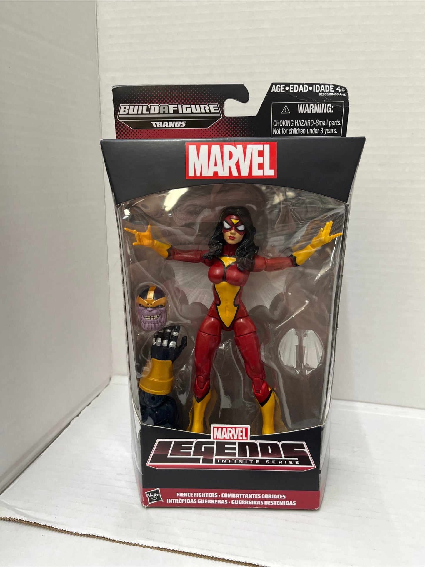 Marvel Legends Infinite Series Fierce Fighters SPIDER-WOMAN Red Suit THANOS BAF