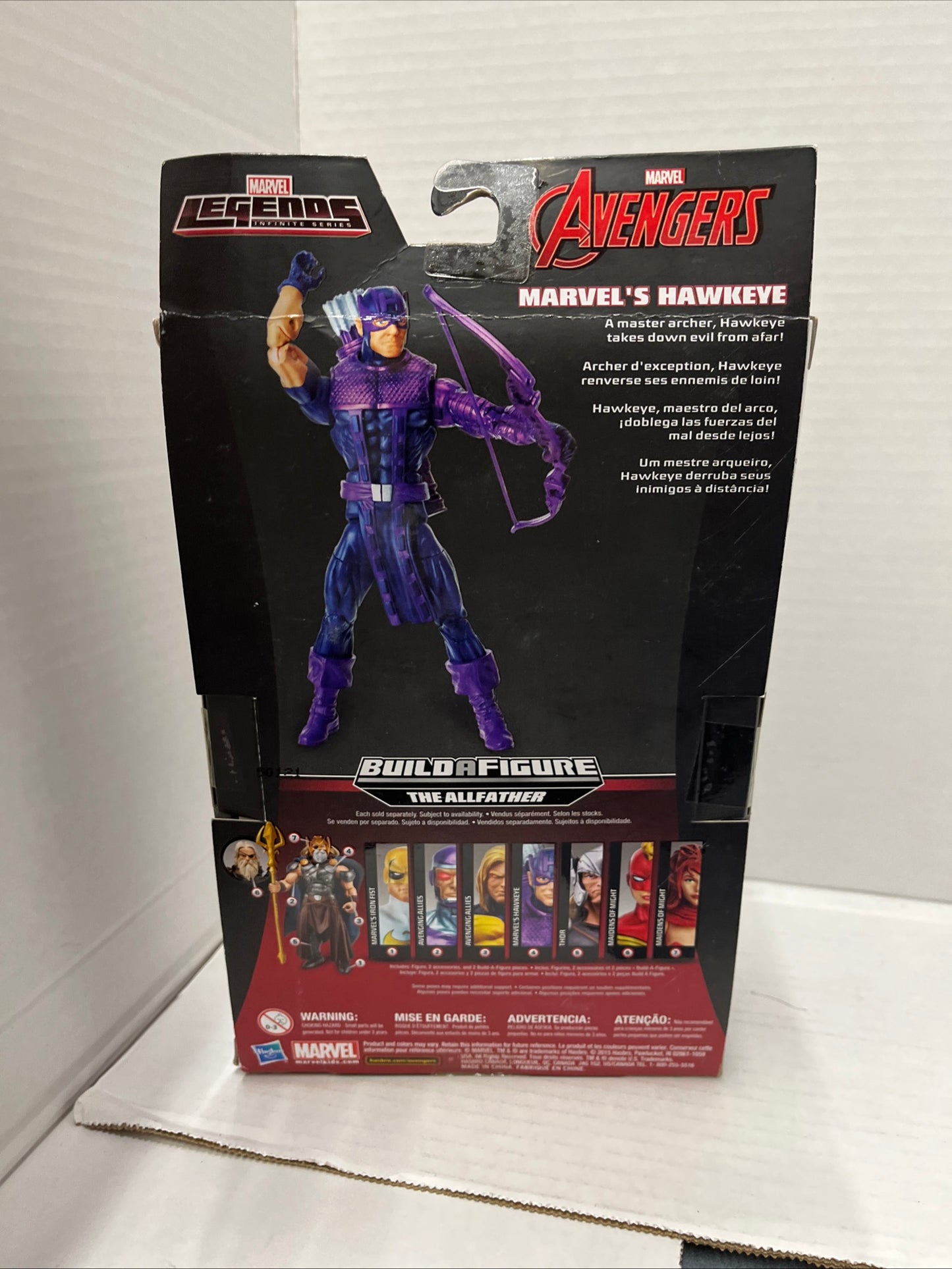 Marvel Legends, Hawkeye of the Avengers, The Allfather series. Box Damage