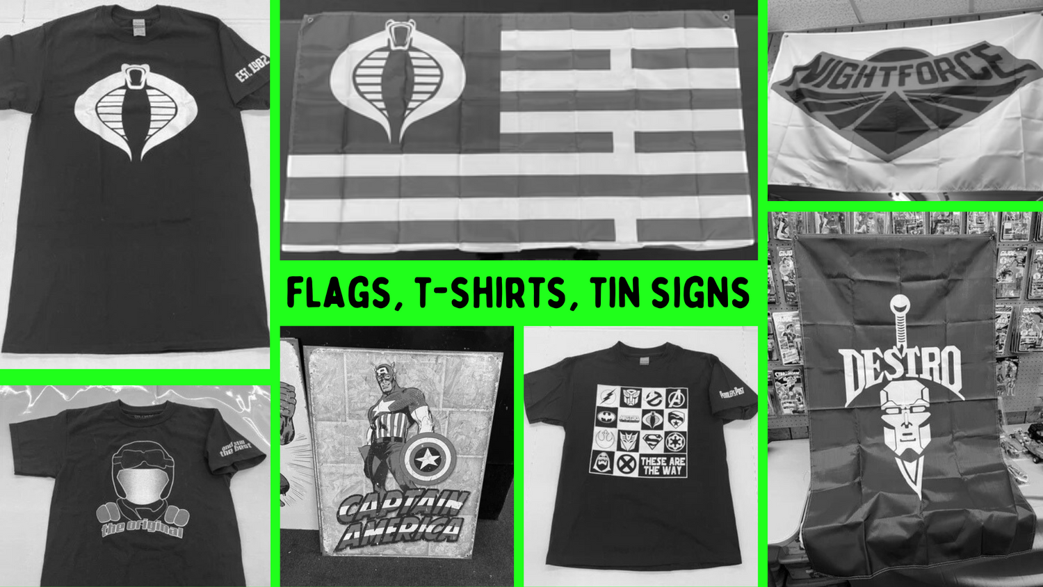 Flags, T-Shirts & More!