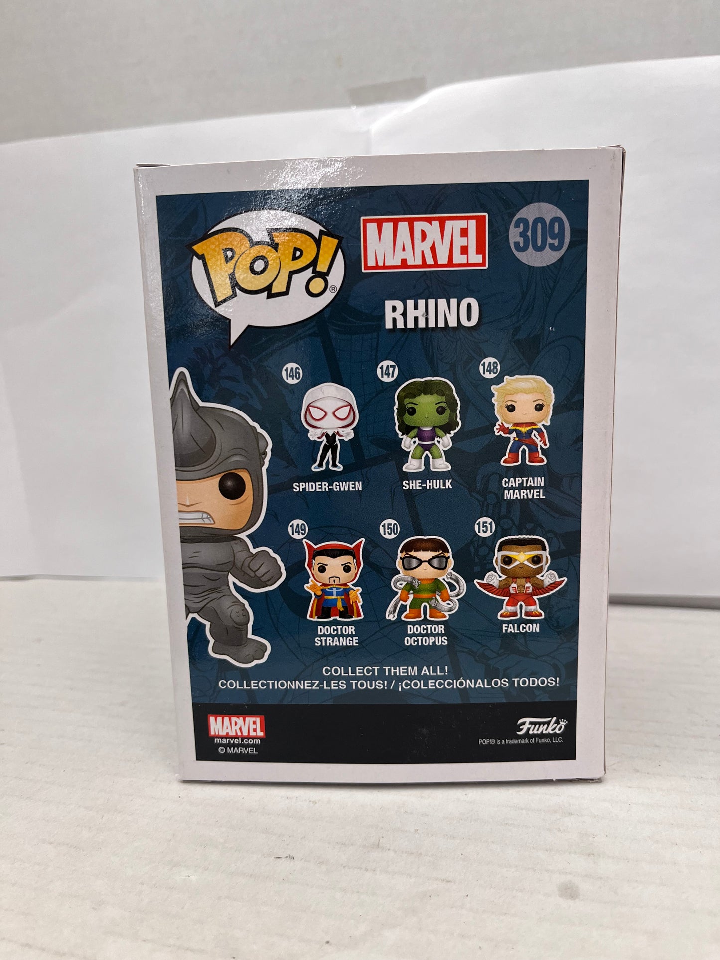 Funko Pop Marvel Collector Corps Rhino 309
