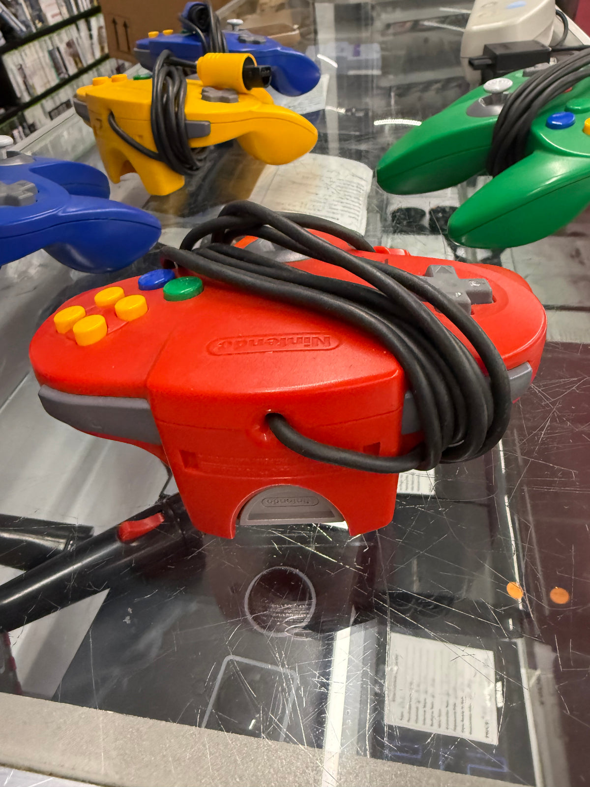 Lot of 5 OEM Nintendo N64 Controller Blue Red Yellow Green ORIGINAL AUT Untested