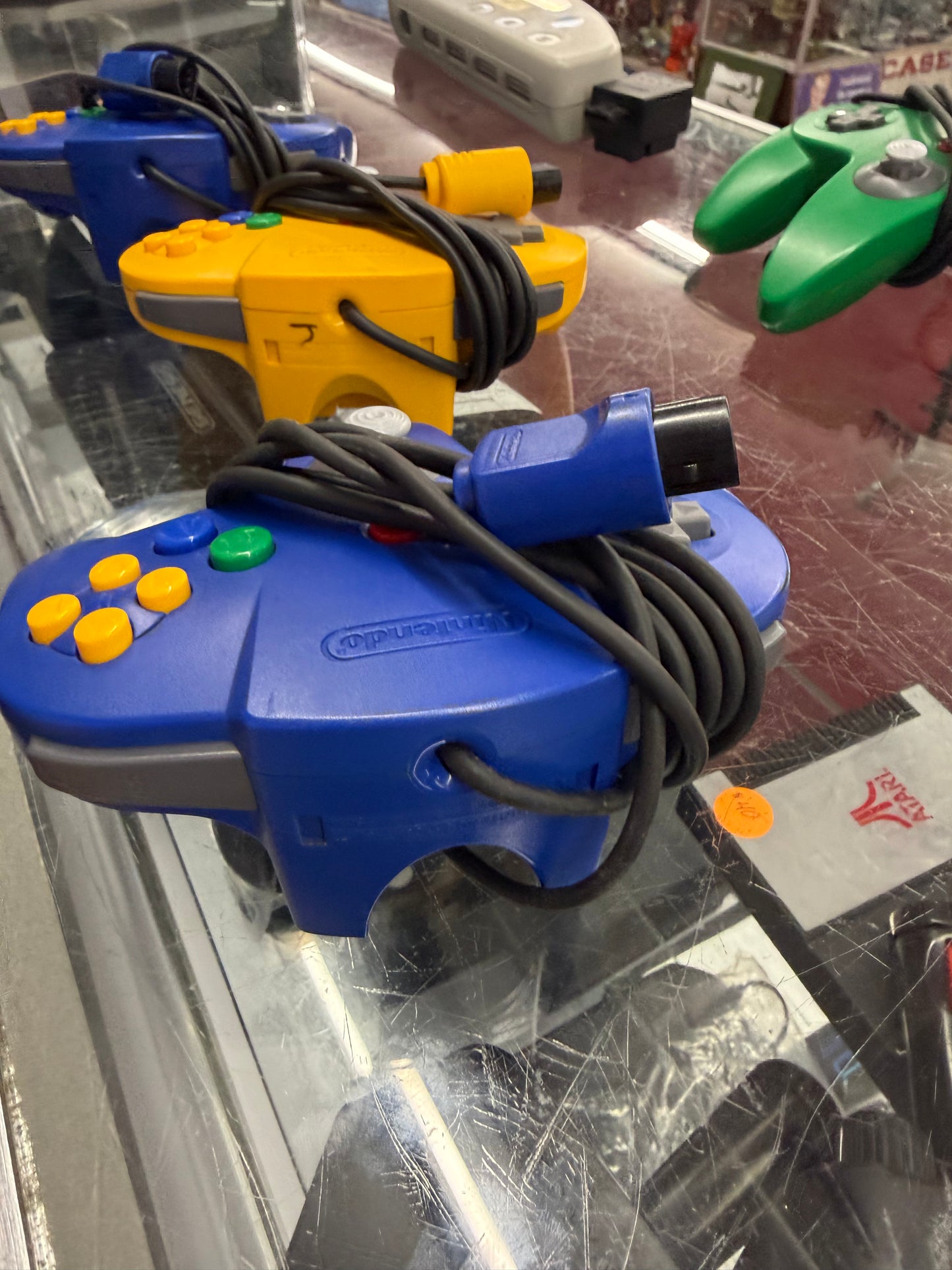 Lot of 5 OEM Nintendo N64 Controller Blue Red Yellow Green ORIGINAL AUT Untested