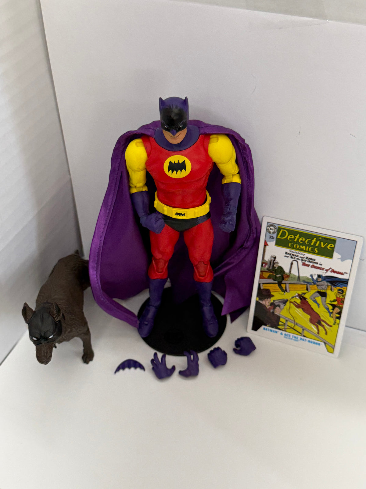 mcfarlane dc multiverse figure batman ace bat-hound platinum silver age