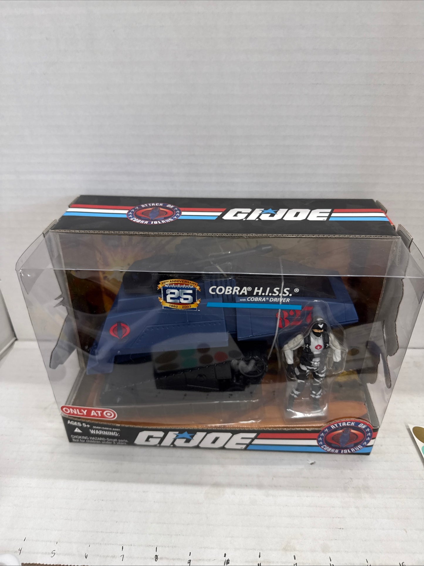 2007 GI JOE 25TH ANNIVERSARY TARGET EXCLUSIVE COBRA HISS WITH COBRA DRIVER
