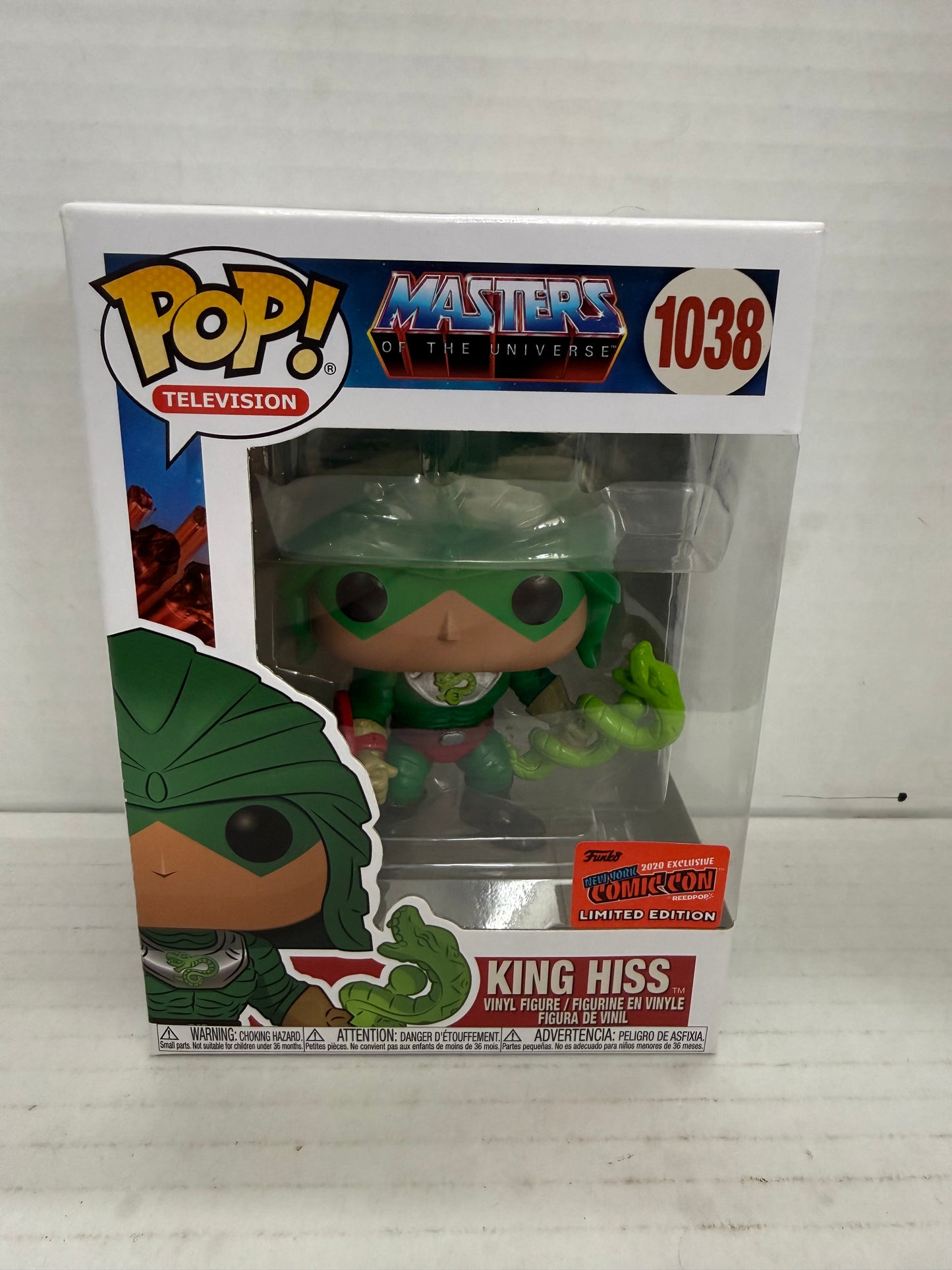 Funko Pop! Masters of the Universe - King Hiss #1038 - New York Comic Con Exc