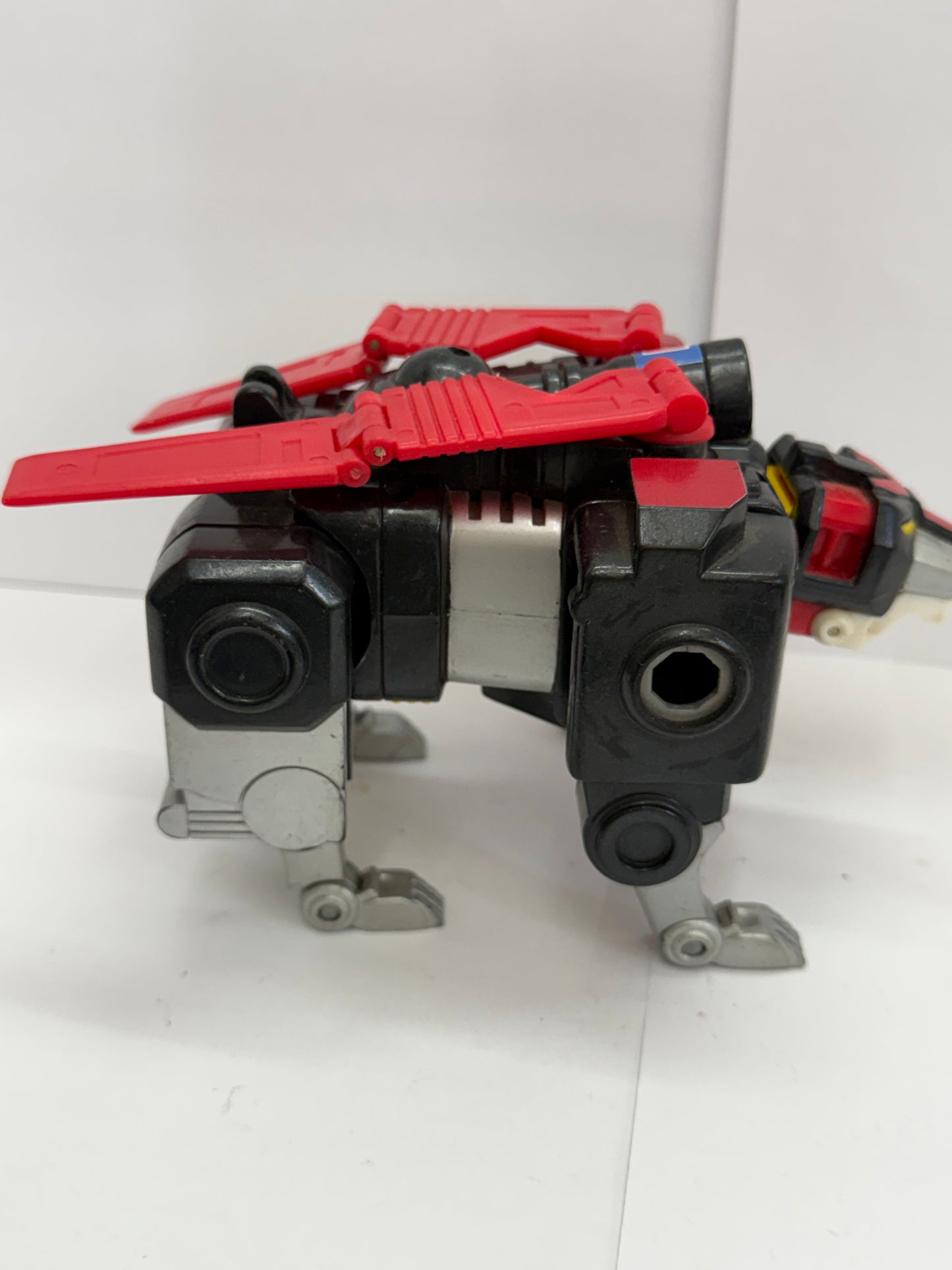 Vintage 1984 Voltron Black Lion Figure Red Wings Yellow Tail Lion Force Matchbox