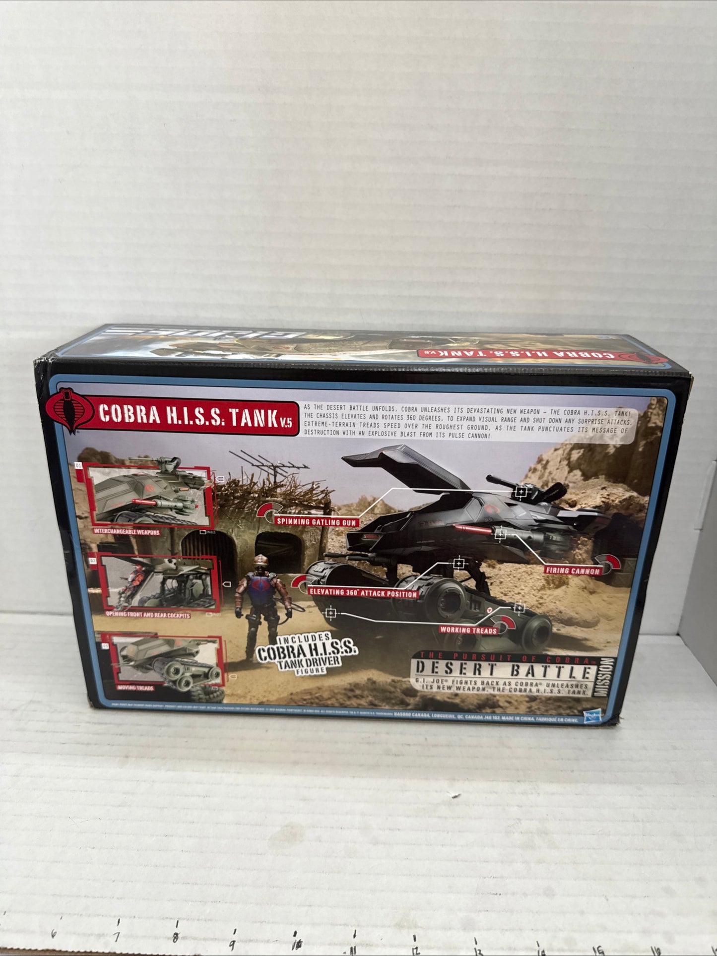 GI Joe HISS Tank V5 In Pursuit Of Cobra Includes Tank Driver Hasbro 2010 NIB