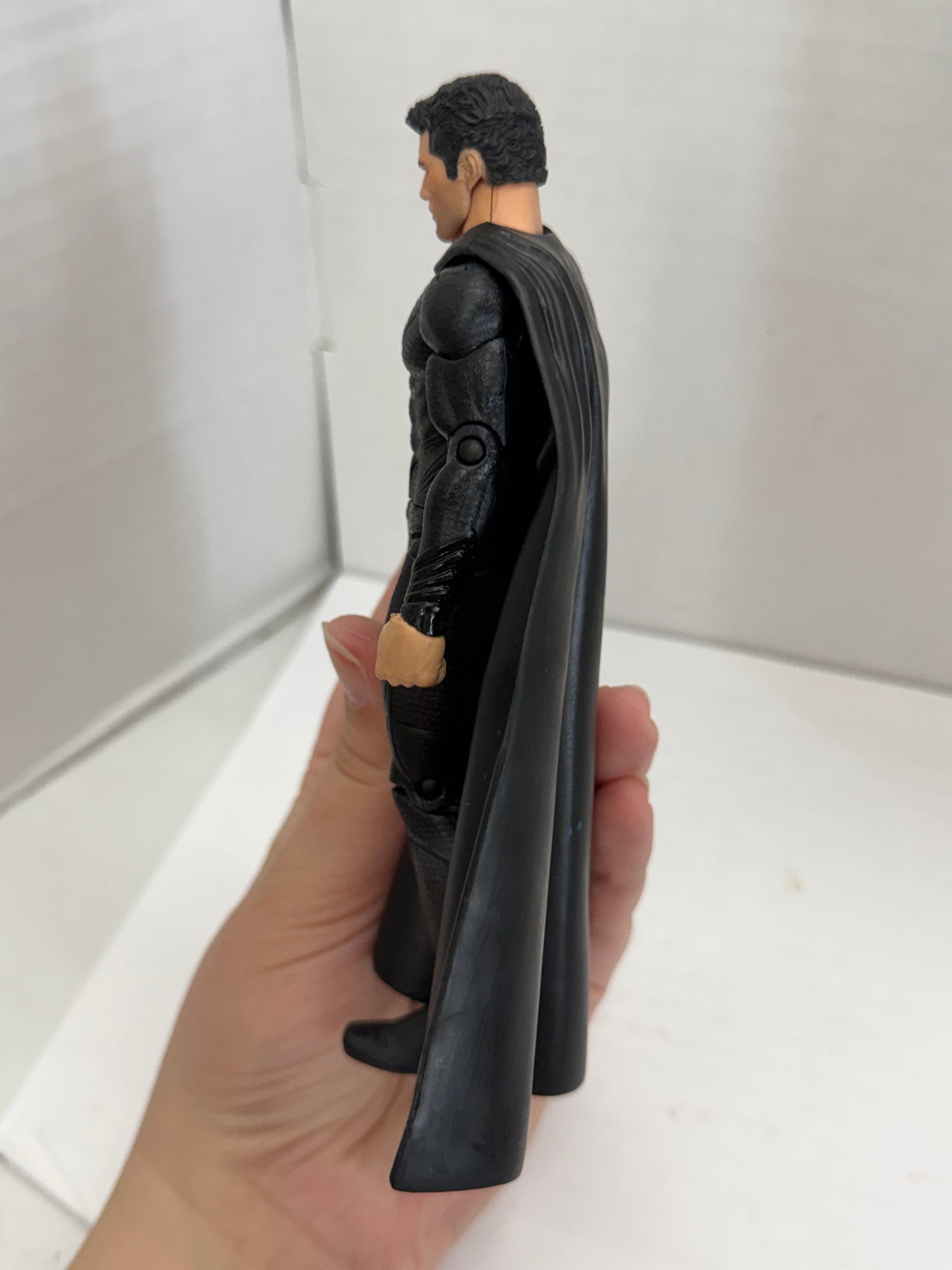 DC Man of Steel Movie Masters Superman Black Suit 6" Action Figure Mattel 2013