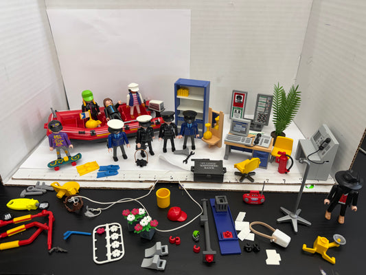Playmobil LOT with random figures Detectives Scuba Boat Misc