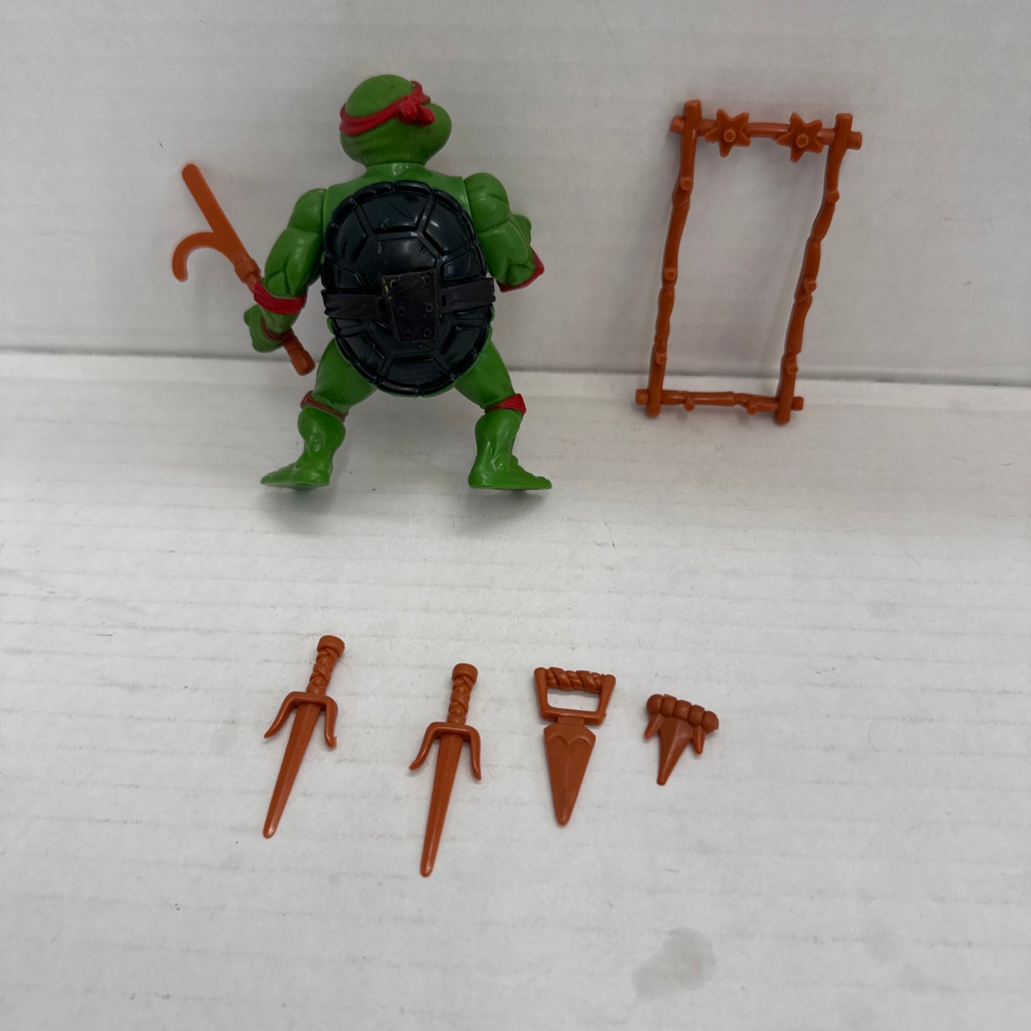Vintage 1988 TMNT Raphael Playmates Raph Action Figure 100% Complete Hard Head