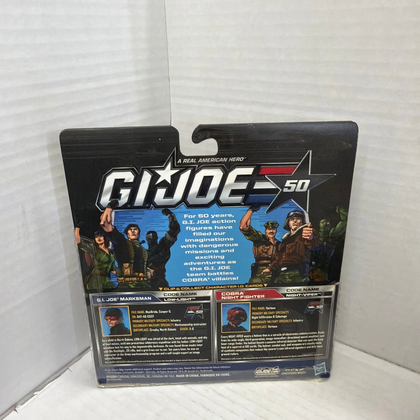 2014 GI JOE 3 3/4" 50th Night Marksmen-Low Light vs Night Viper-NIP