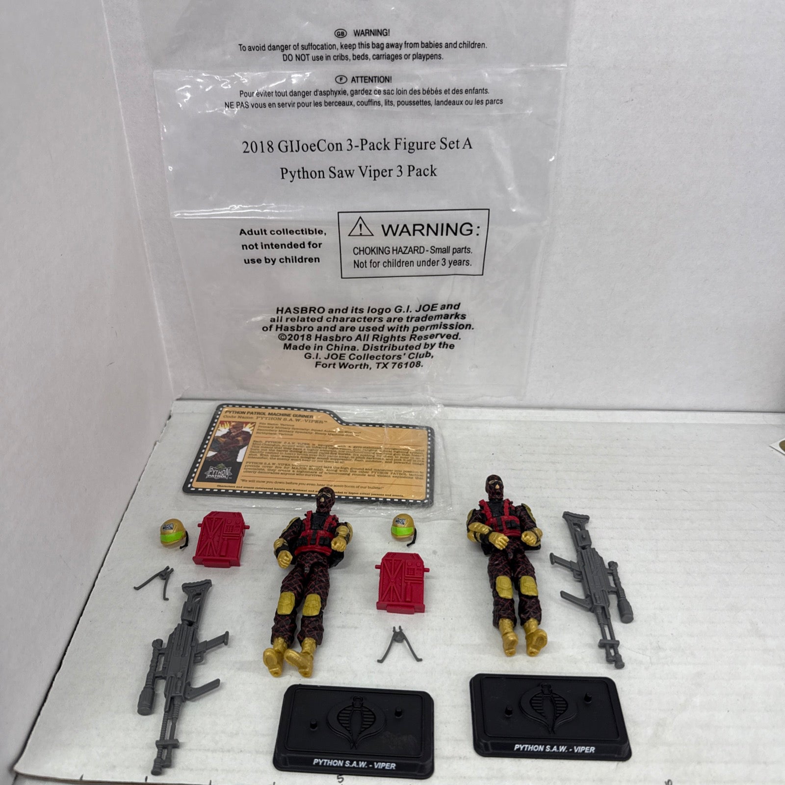 2018 GI Joe Con JoeCon Cobra Python Patrol Saw Viper Pack Con Exclusiv ...